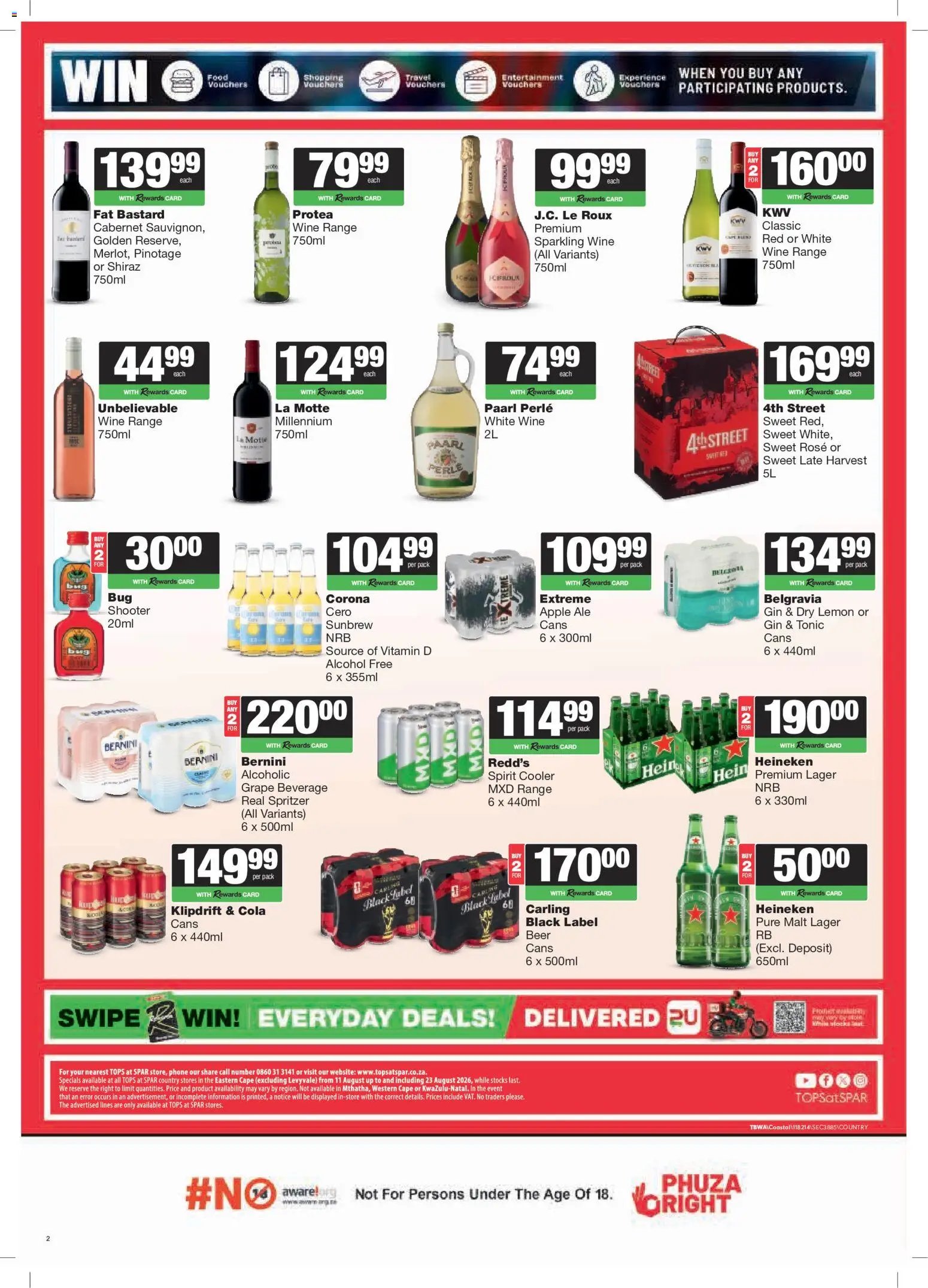 Tops at Spar Specials