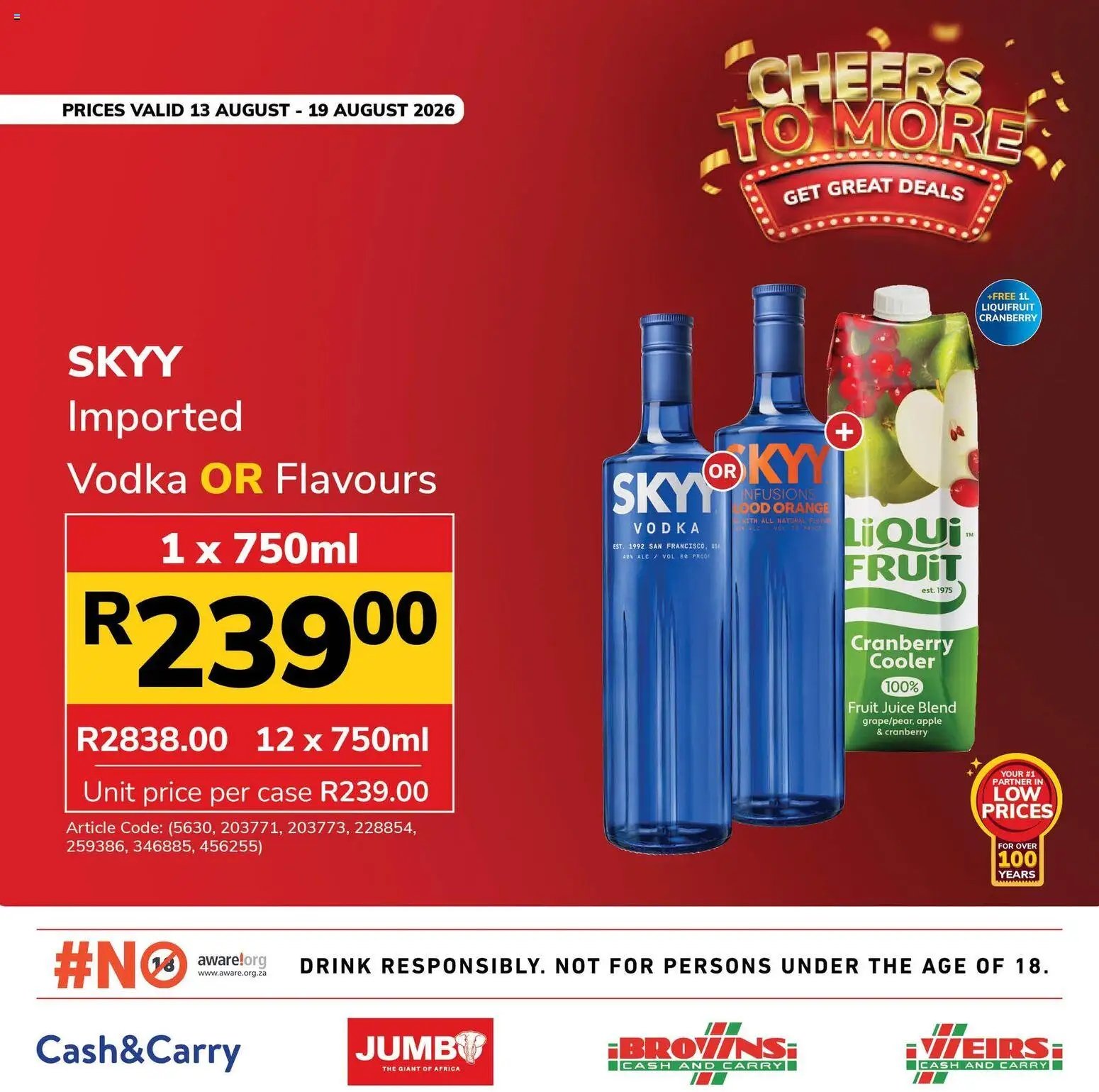 Jumbo Liquor Specials