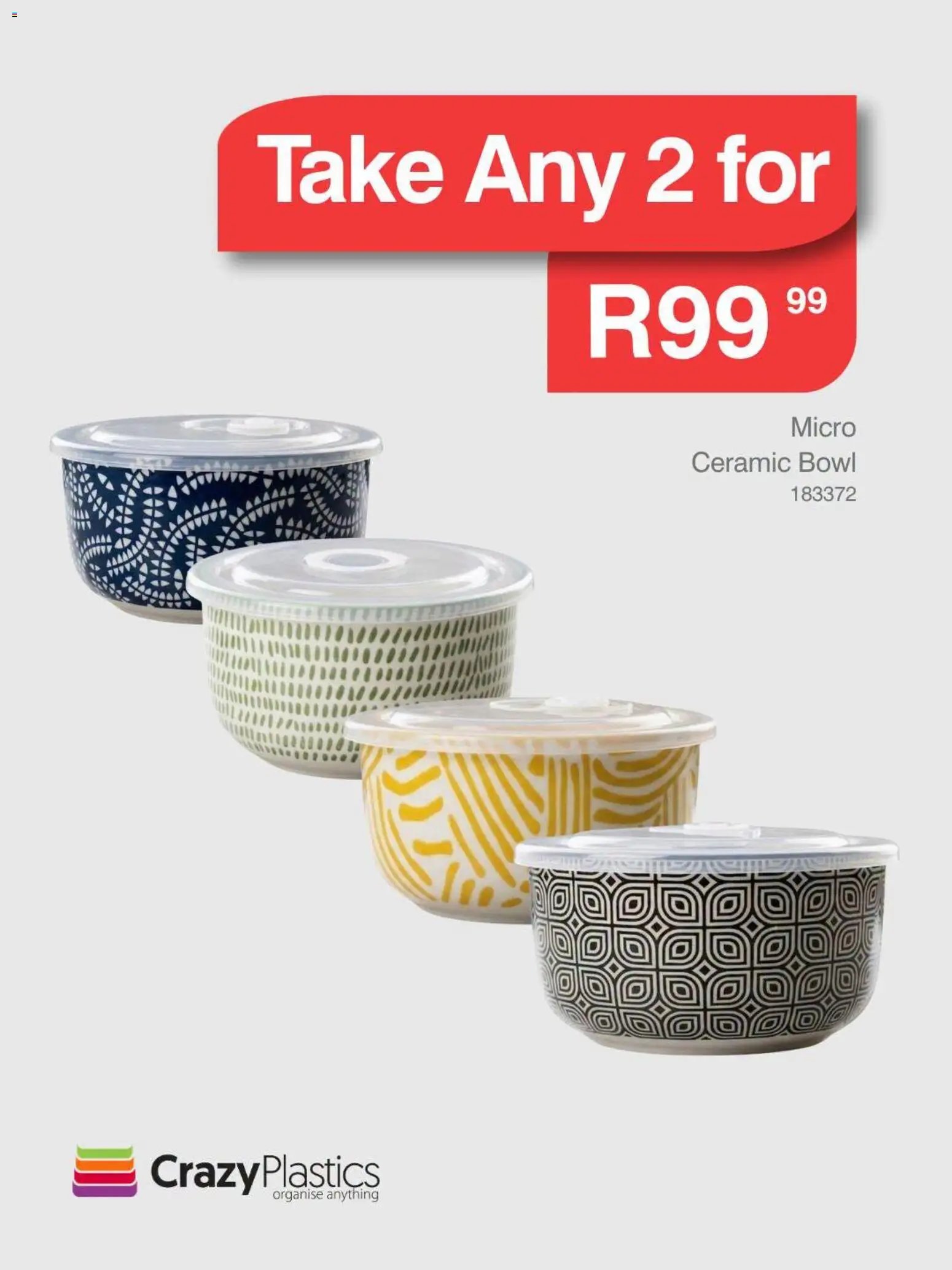 Crazy Plastics Ceramic Bowl