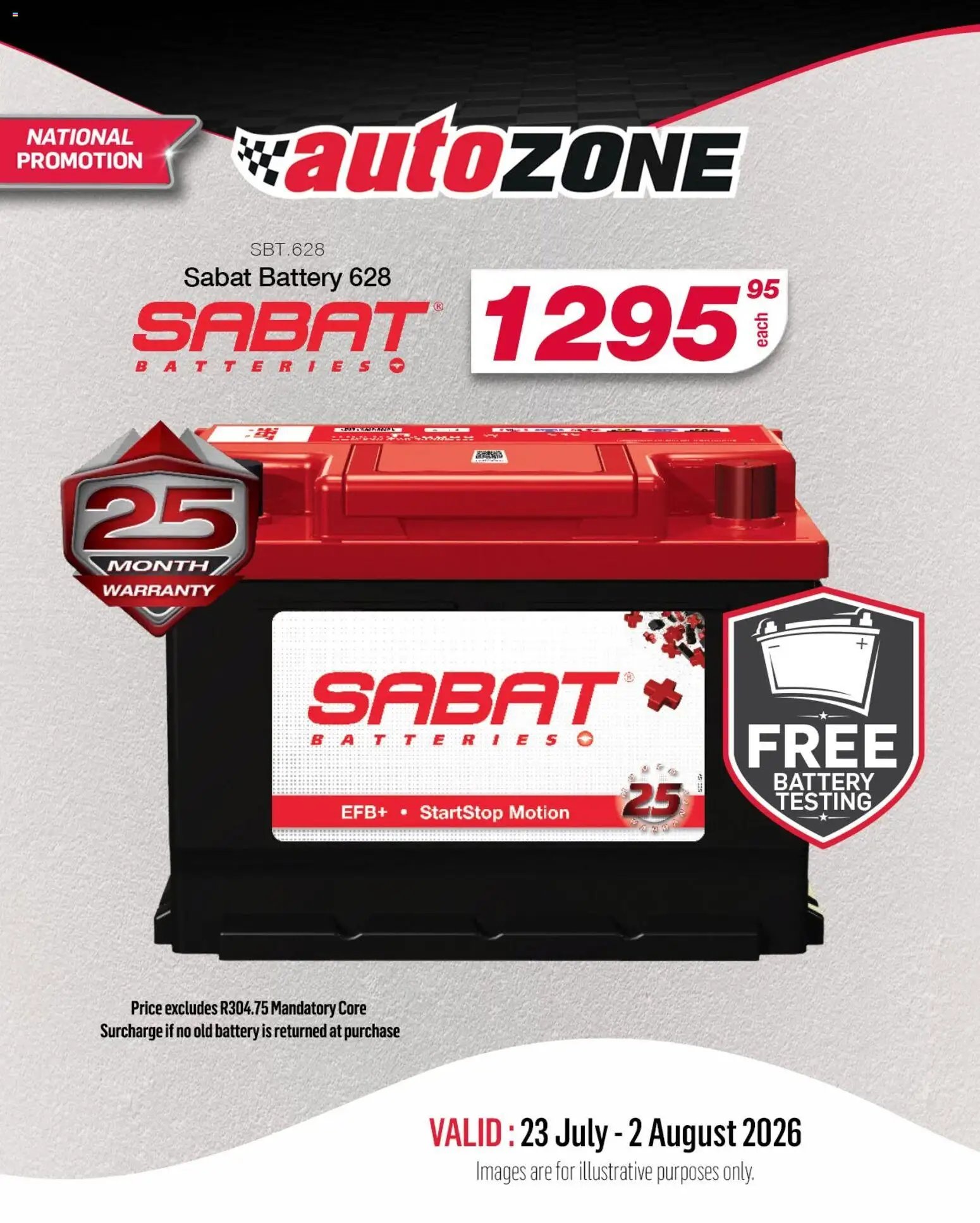 AutoZone Sabat Battery