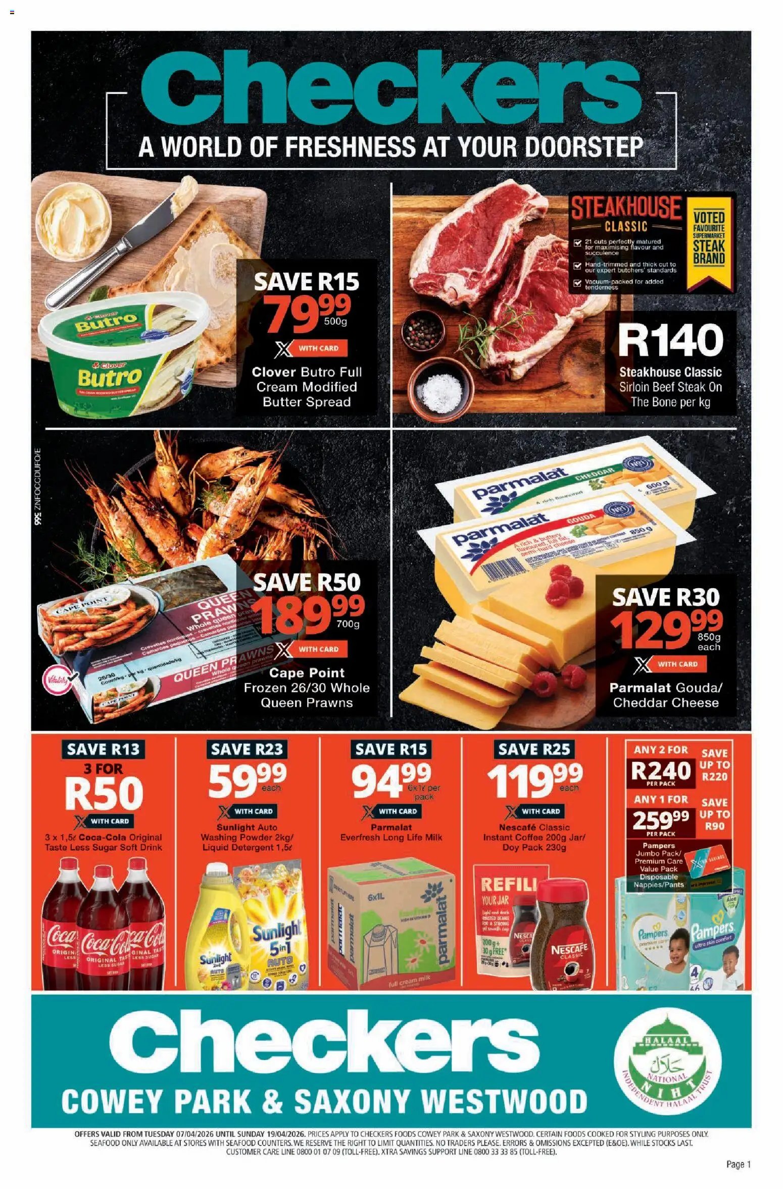 Checkers - Kwazulu Natal - Foods April Mid-Month Promotion Cowey Park & Saxony Westwood (2026-04-07 - 2026-04-19) | 1