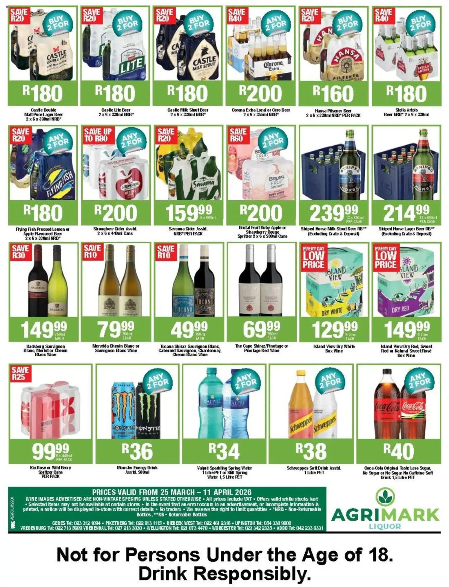 Agrimark Liquor Specials (2026-03-25 - 2026-04-11) | 2