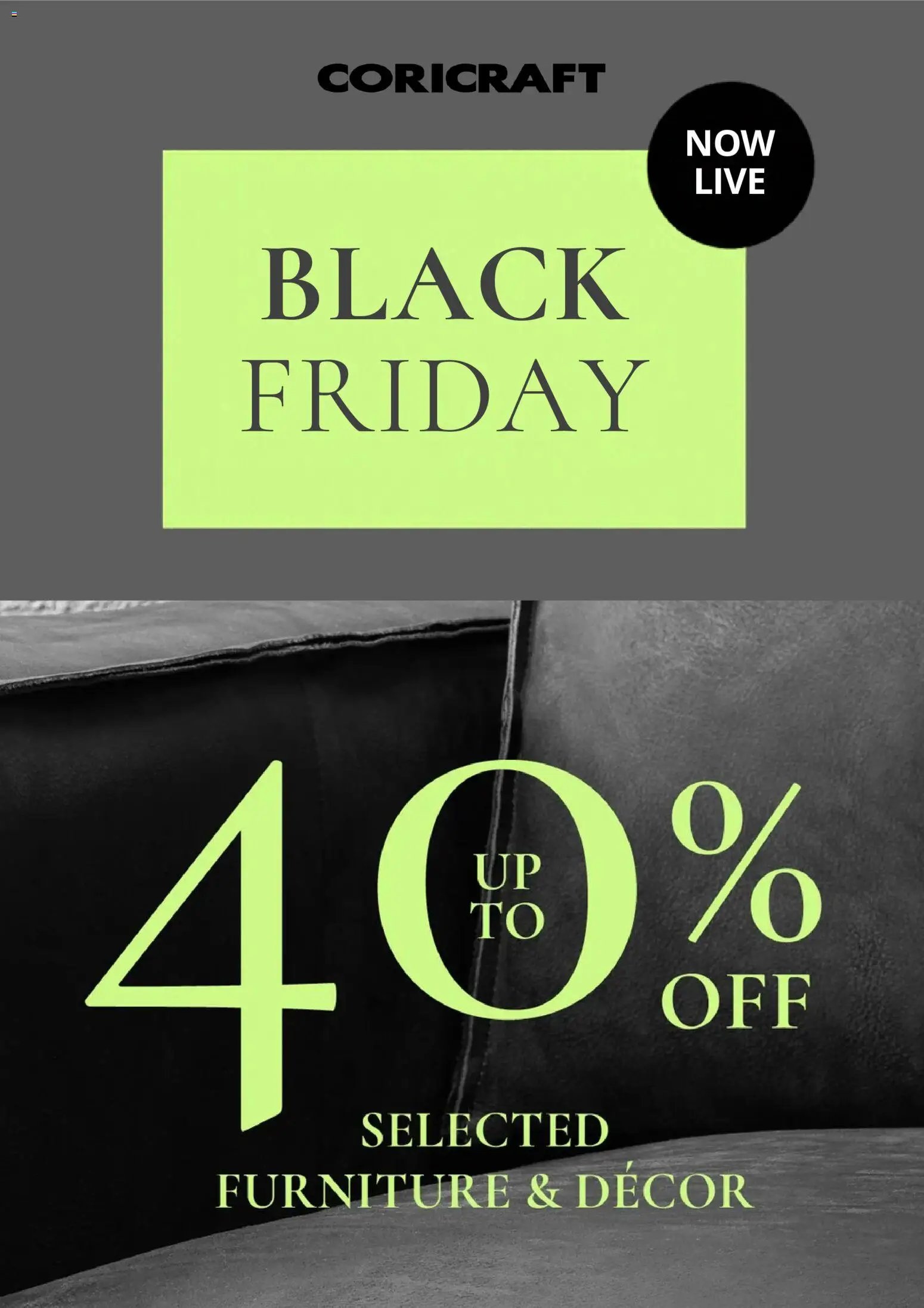 Coricraft Black Friday