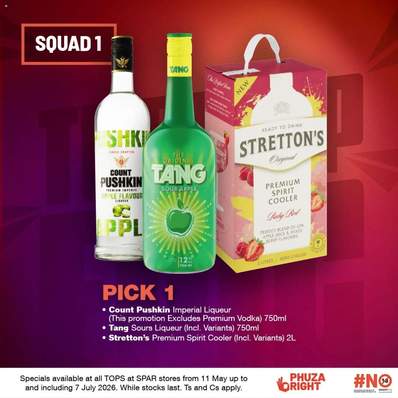 Tops at Spar Turn Up Epic Specials
