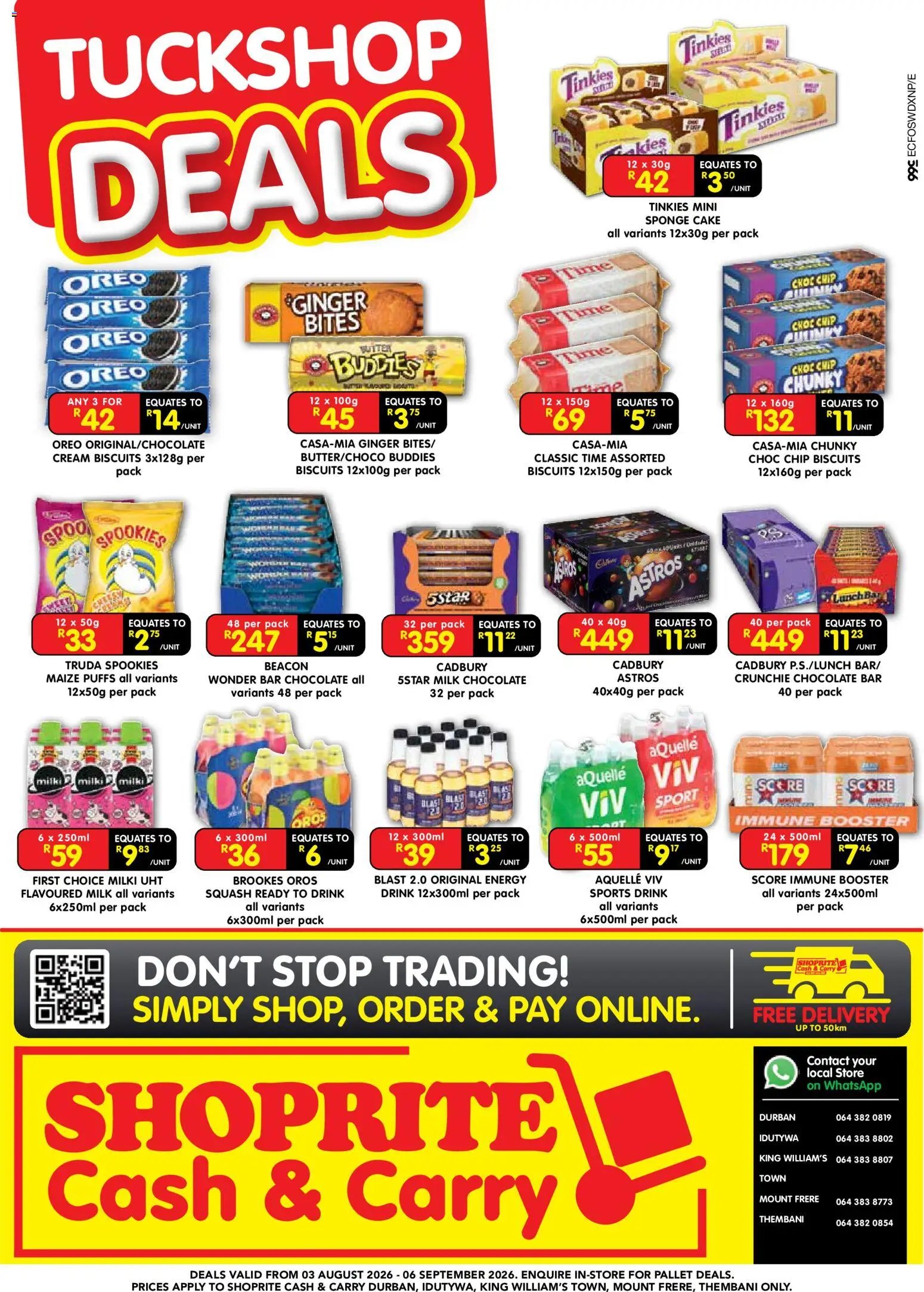Shoprite - Cash & Carry Tuckshop Deals Durban & Mount Frere