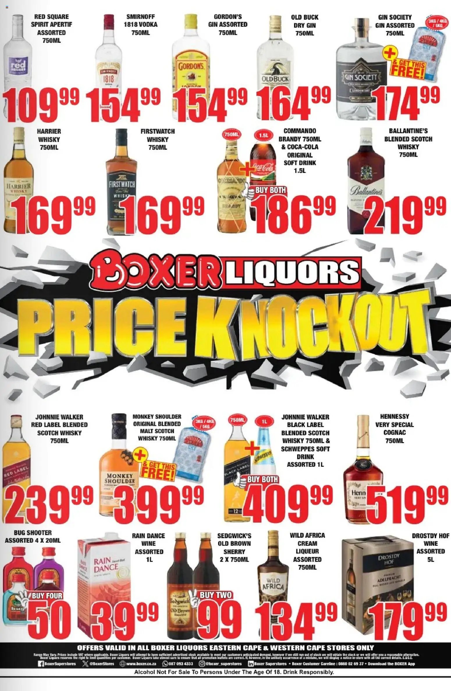 Boxer Eastern Cape, Western Cape - Liquors