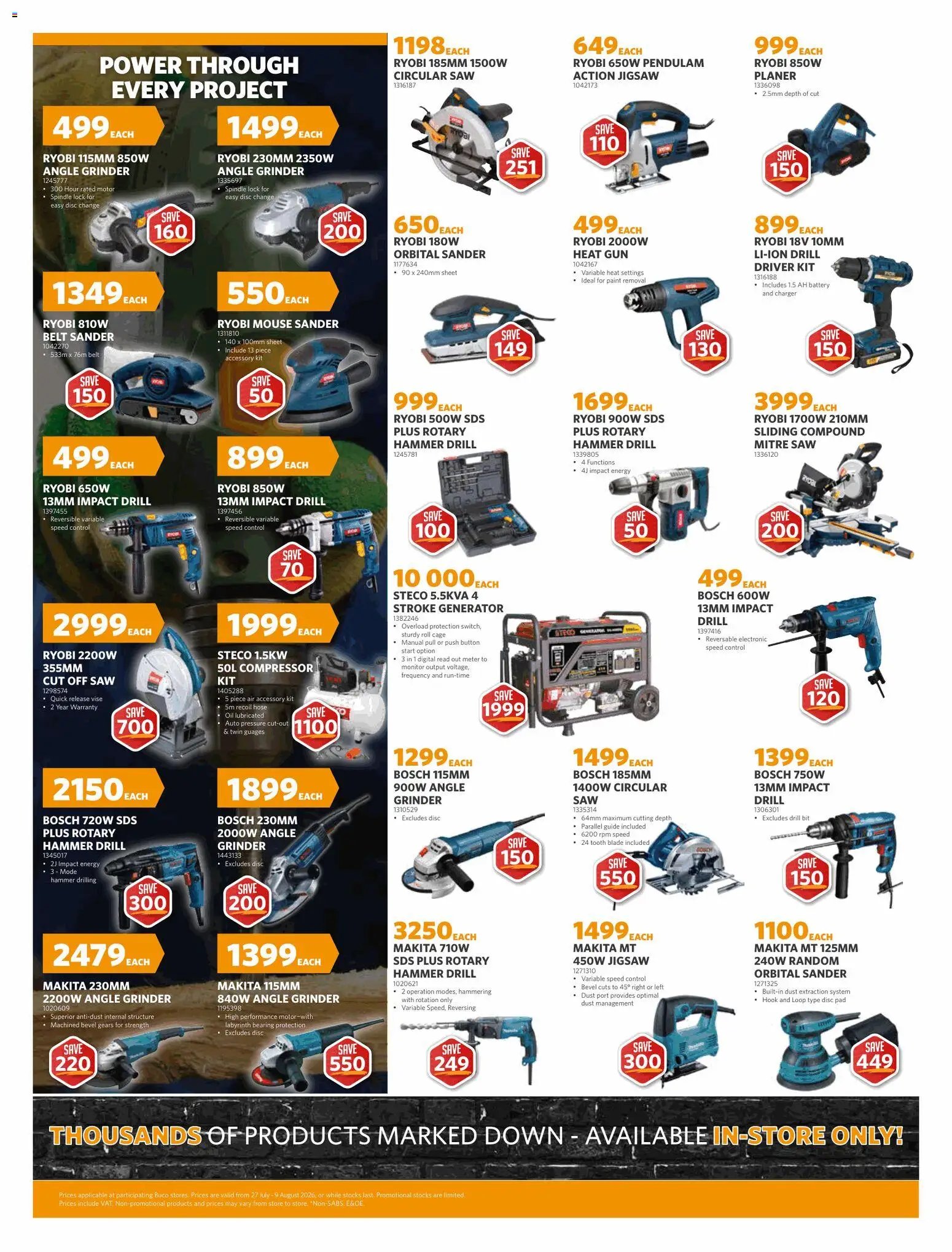 BUCO Orange Square Sale - Merchant