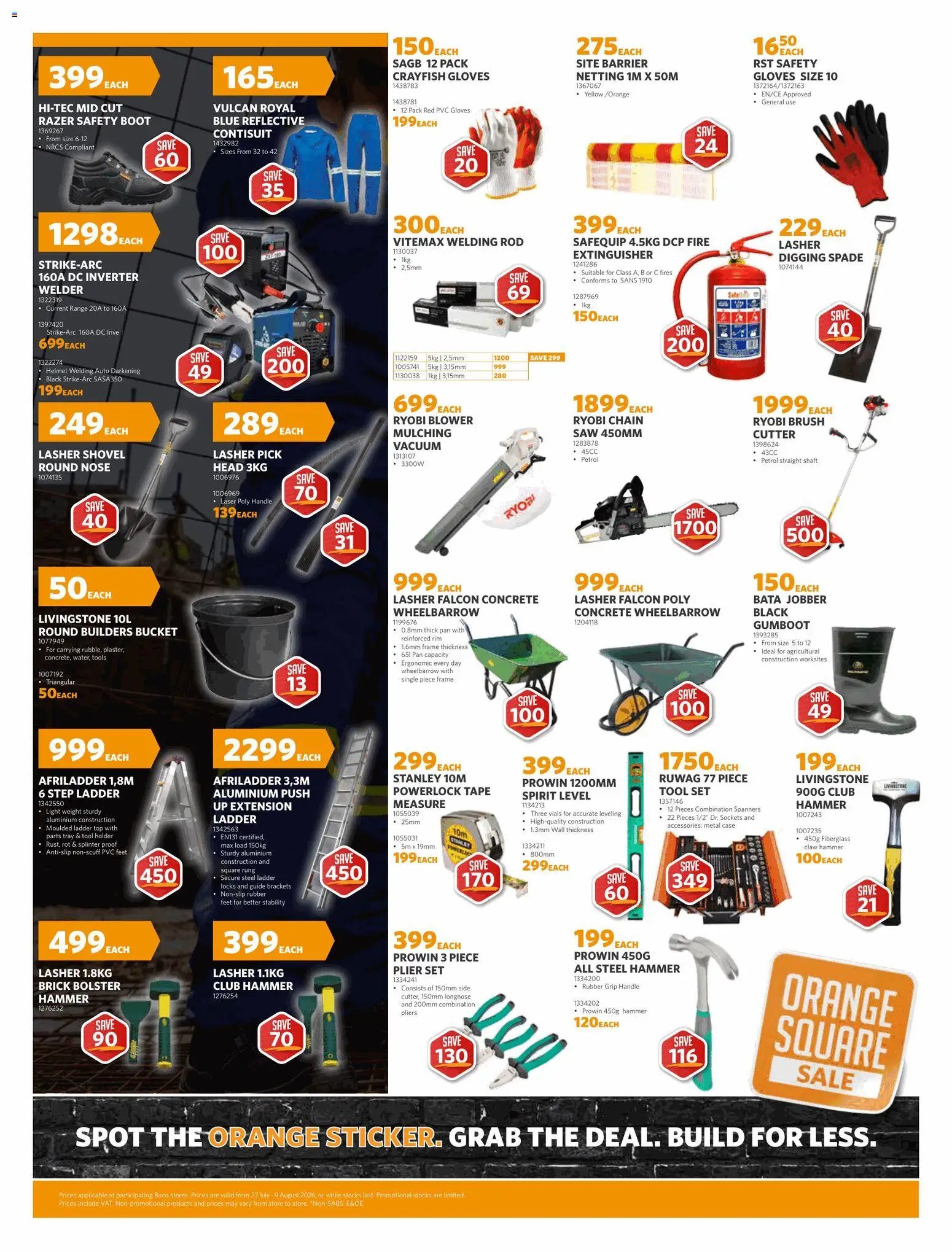 BUCO Orange Square Sale - Merchant