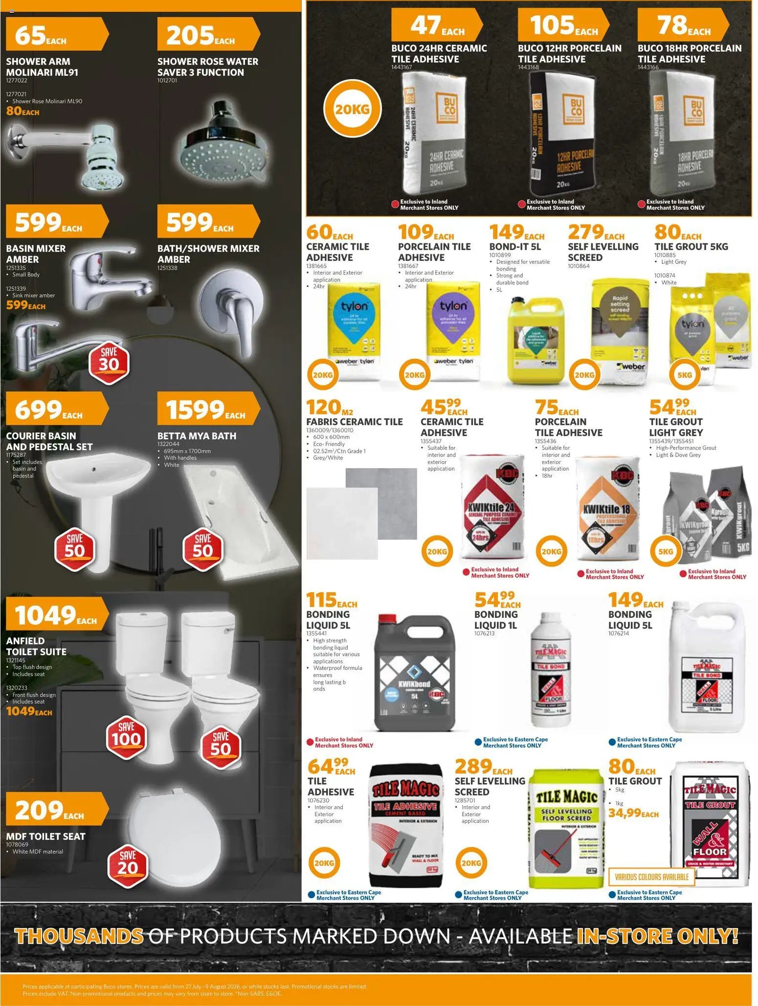 BUCO Orange Square Sale - Merchant