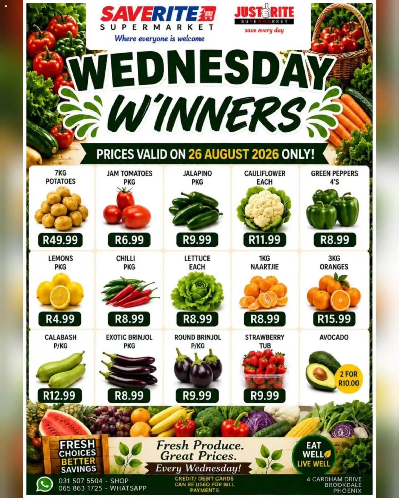 Saverite Wednesday Winners