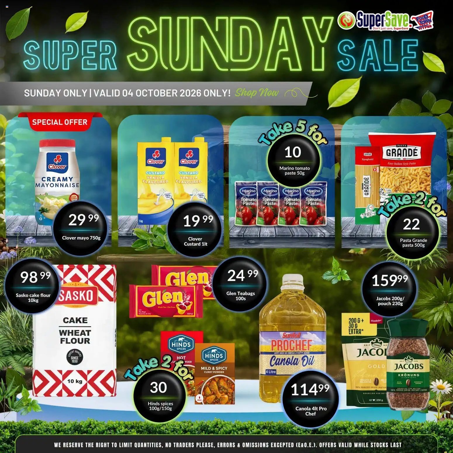 Super Save Sunday Savings