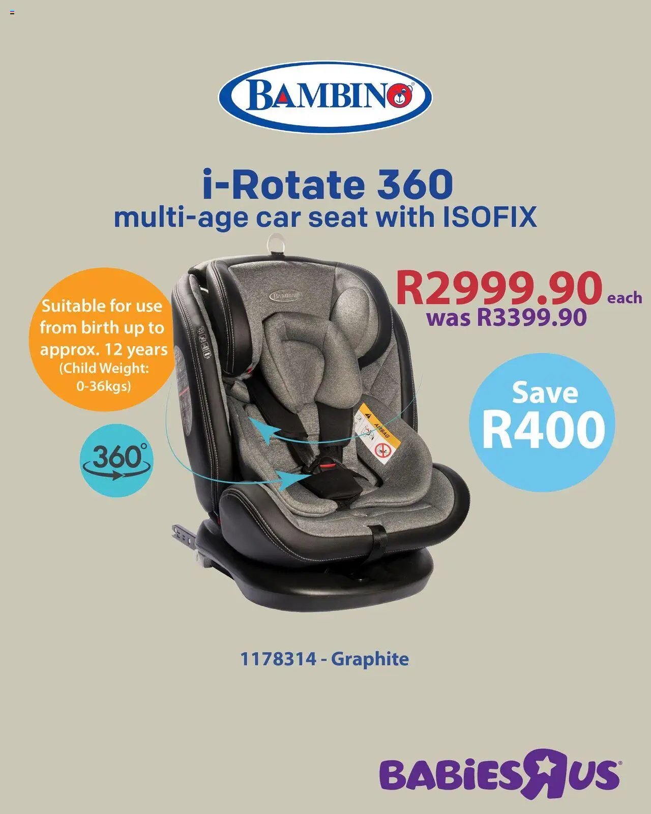 Babies R Us Bambino car seats (2025-09-20 - 2025-09-27) | 3
