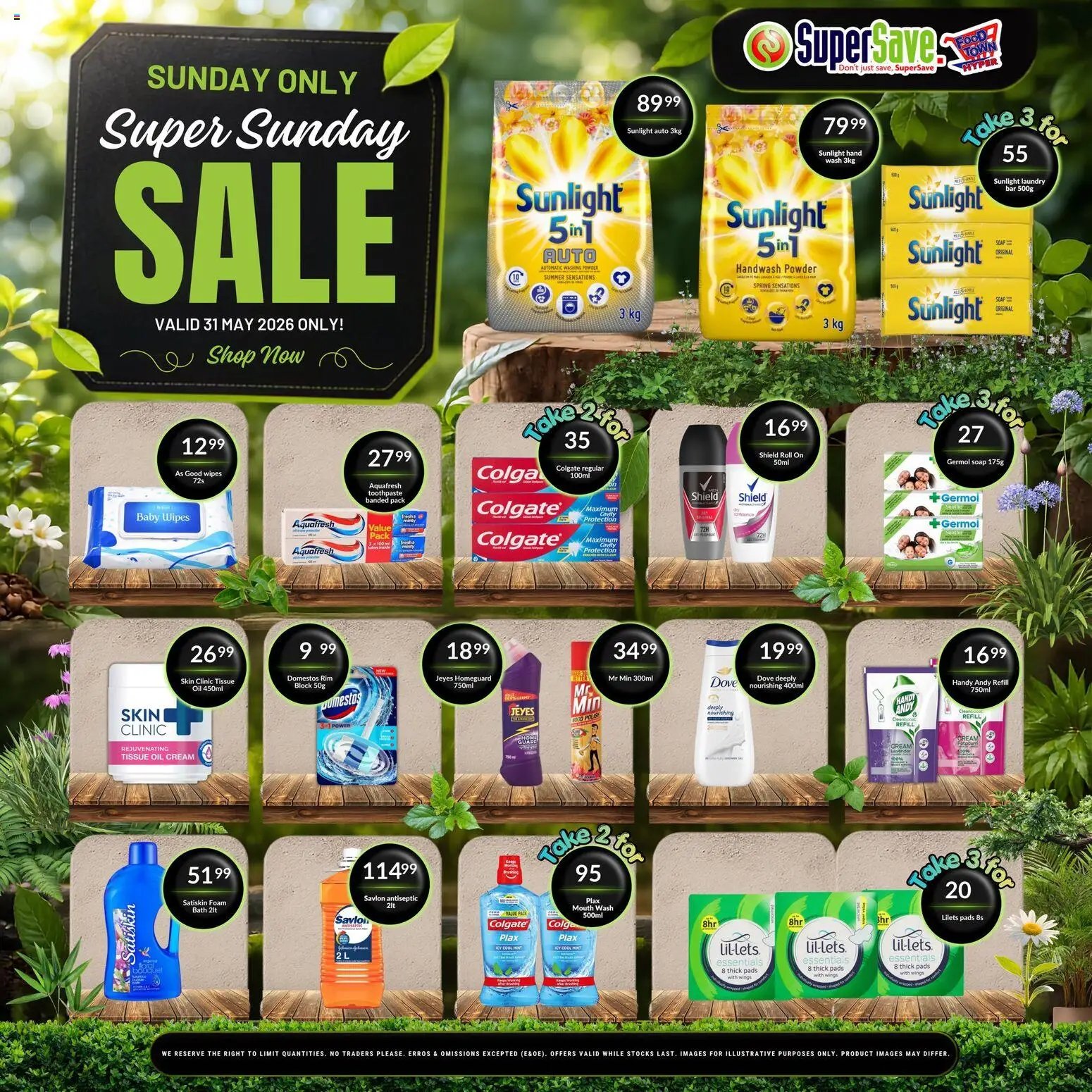 Super Save Sunday Savings