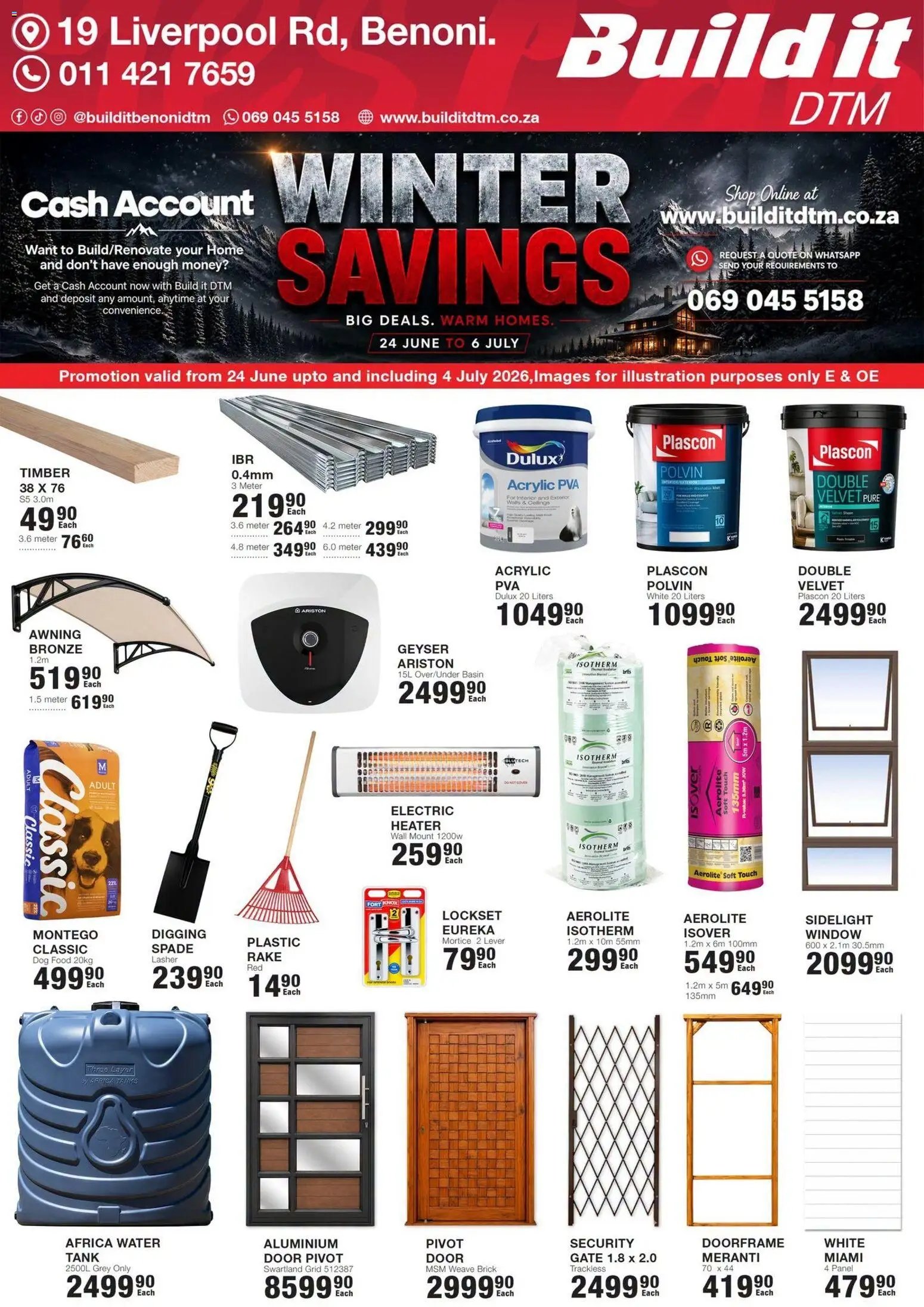 Build It Gauteng - Winter Savings