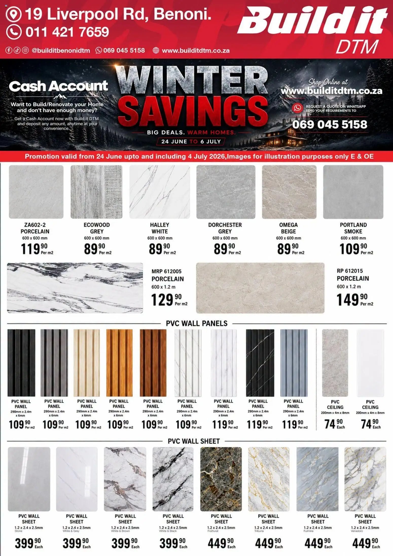 Build It Gauteng - Winter Savings