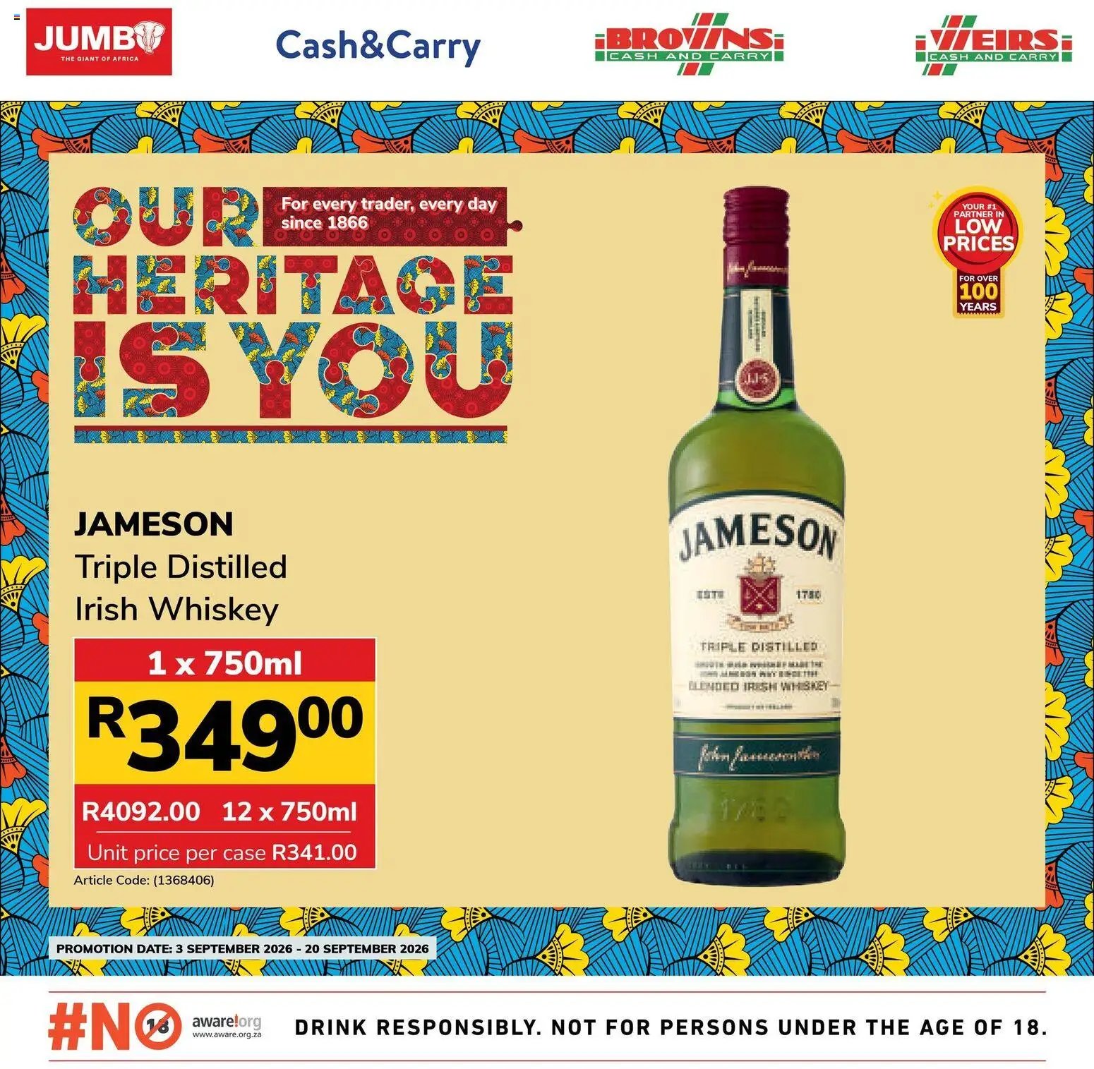 Jumbo Heritage Day Liquor Specials