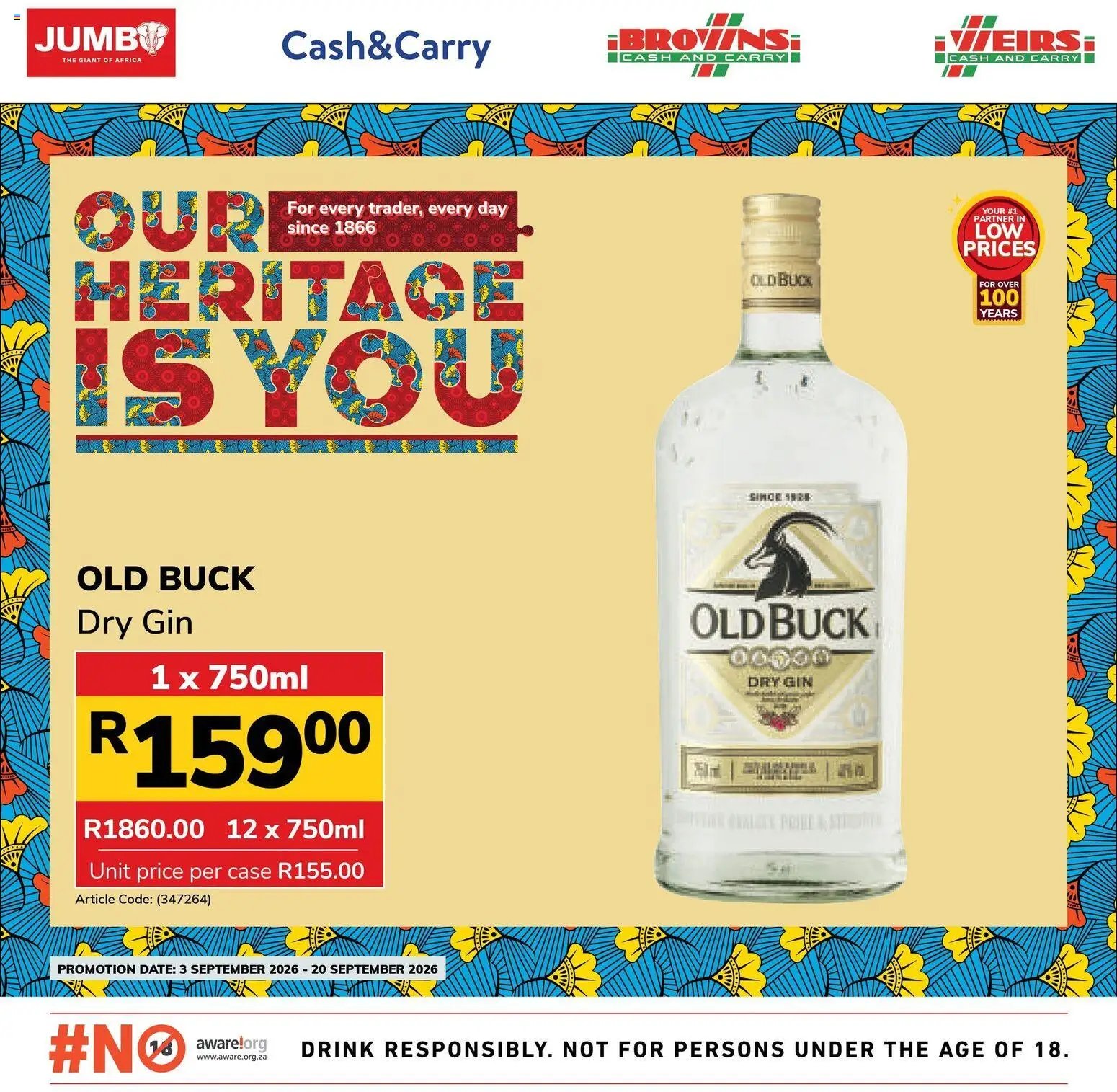 Jumbo Heritage Day Liquor Specials