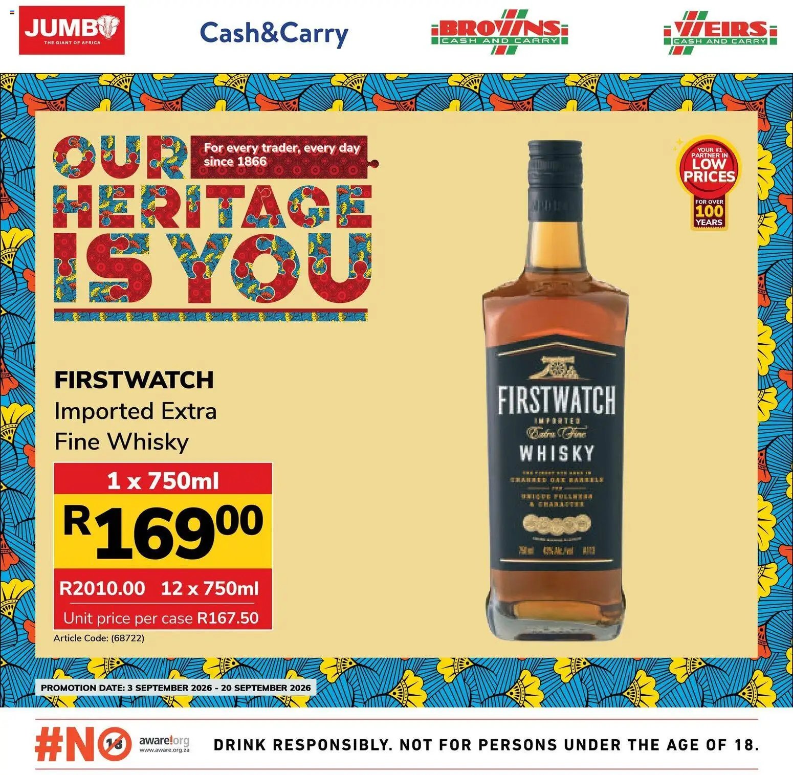 Jumbo Heritage Day Liquor Specials