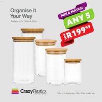 Crazy Plastics Mix & Match glass jars