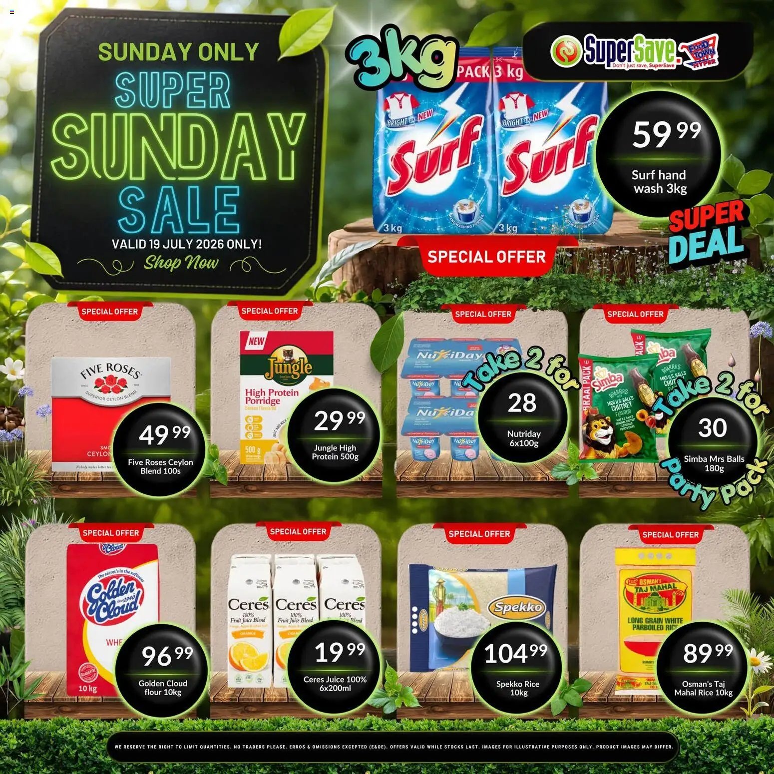 Super Save Sunday Savings