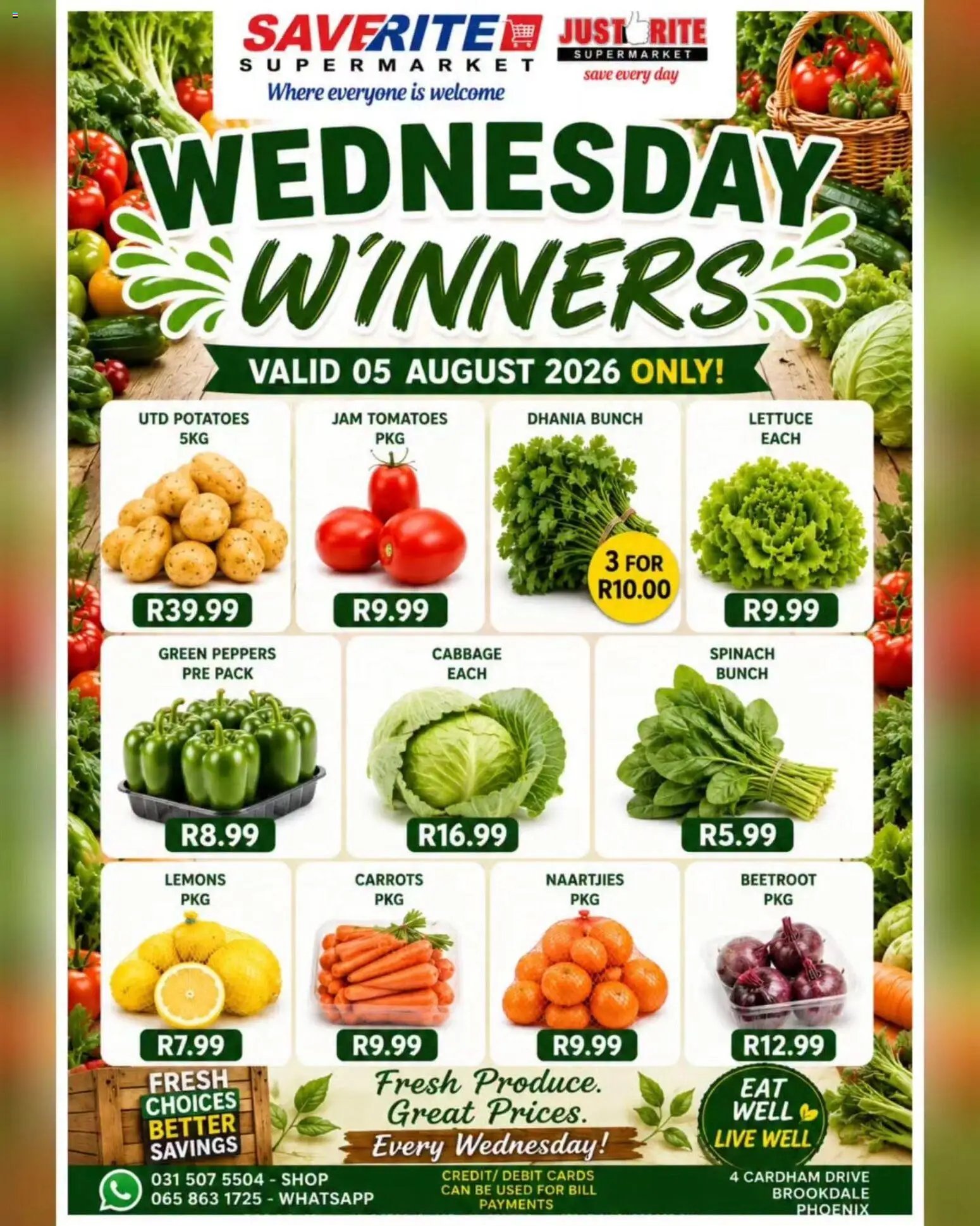 Saverite Wednesday Winners
