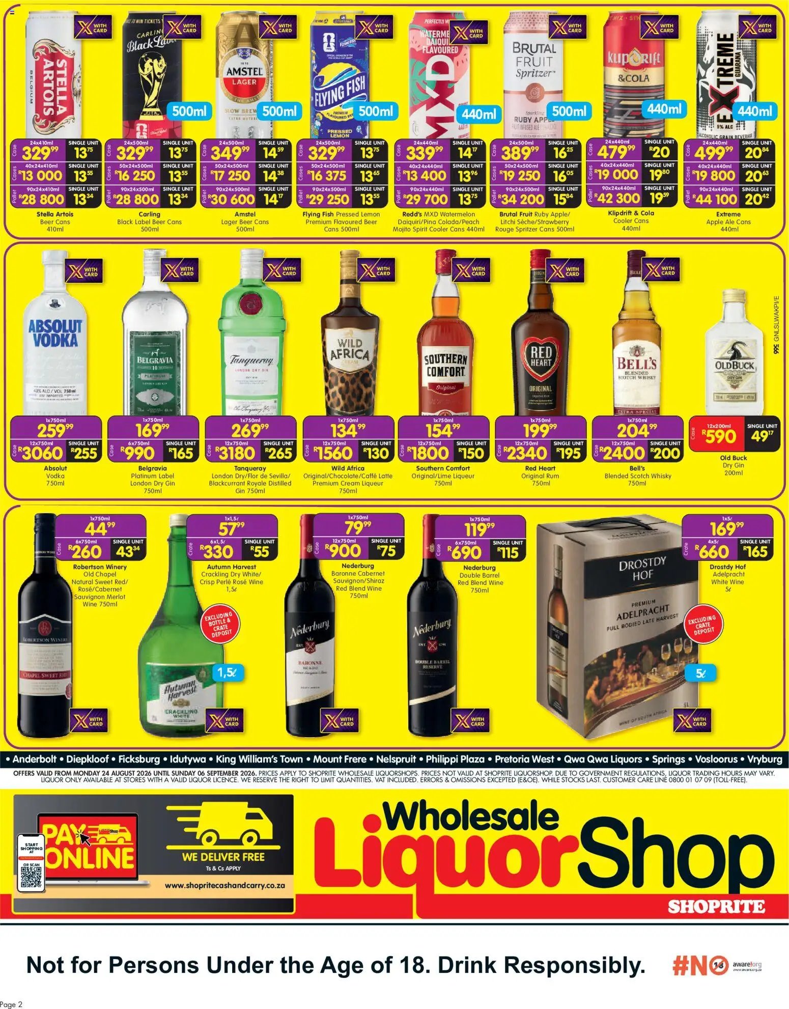Shoprite - Wholesale LiquorShop Savings Selected Stores