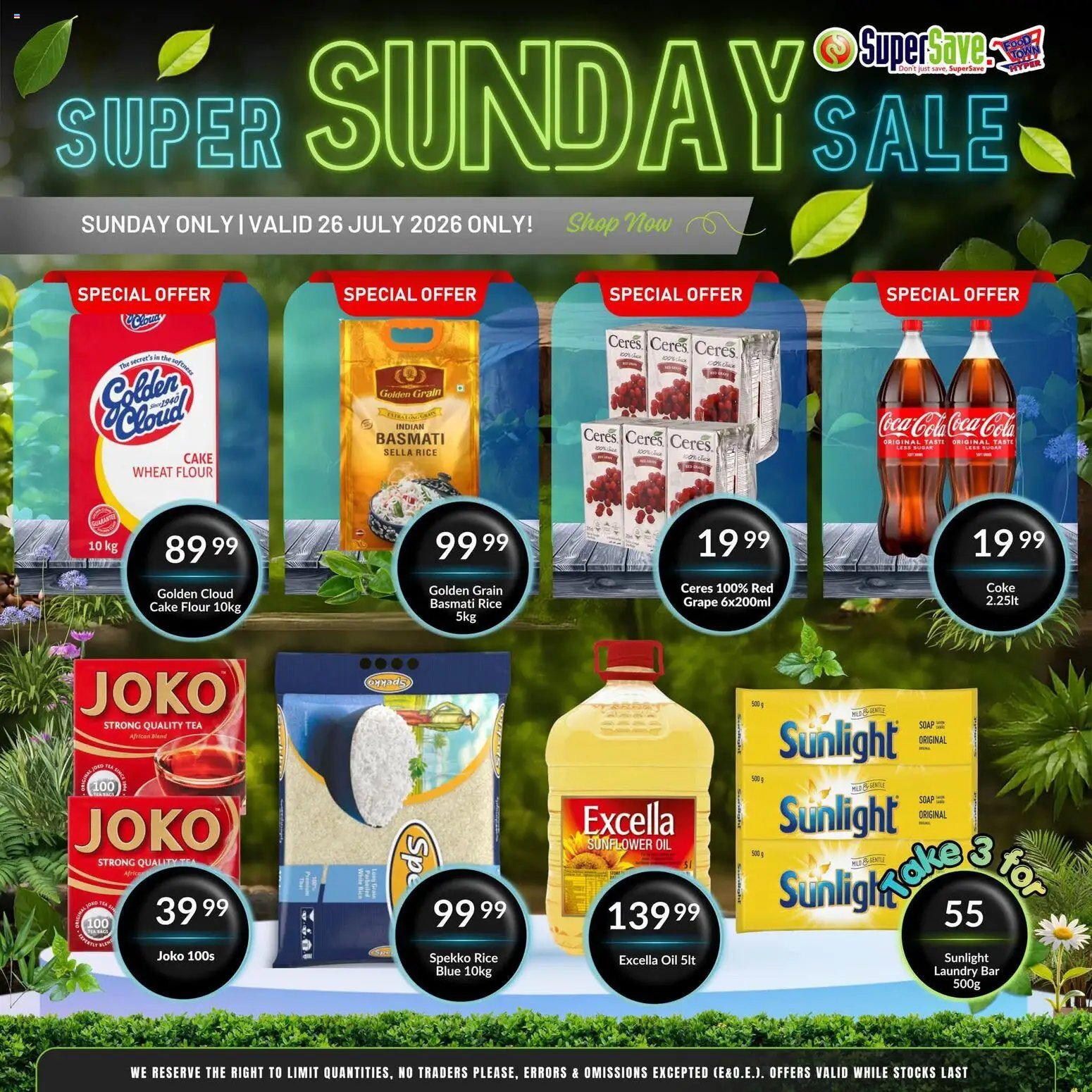 Super Save Sunday Savings
