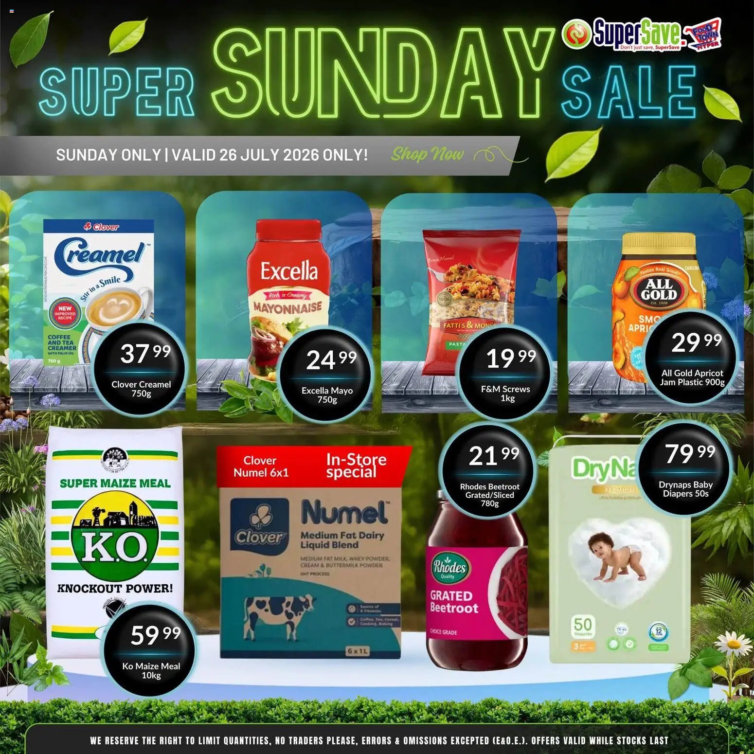 Super Save Sunday Savings