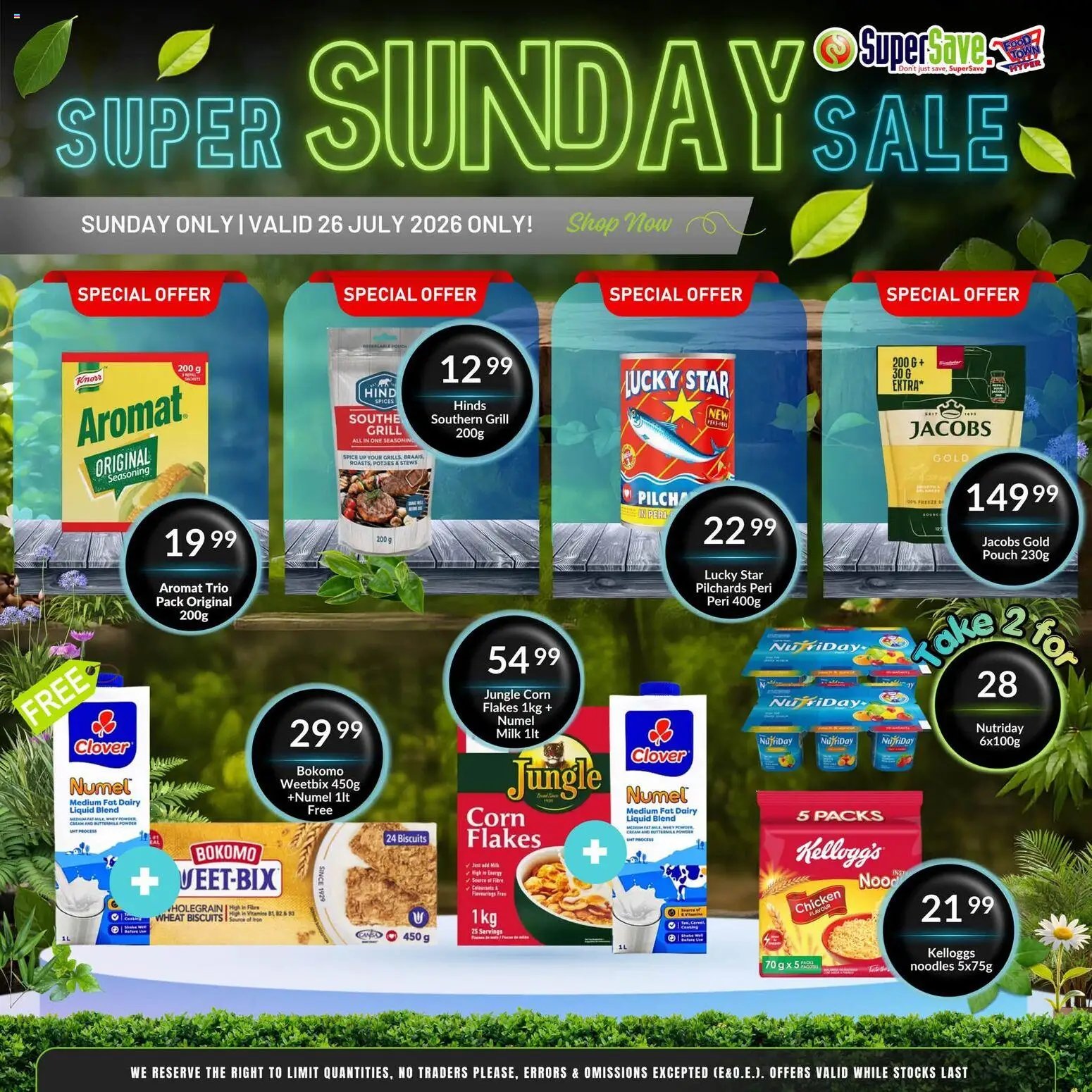 Super Save Sunday Savings