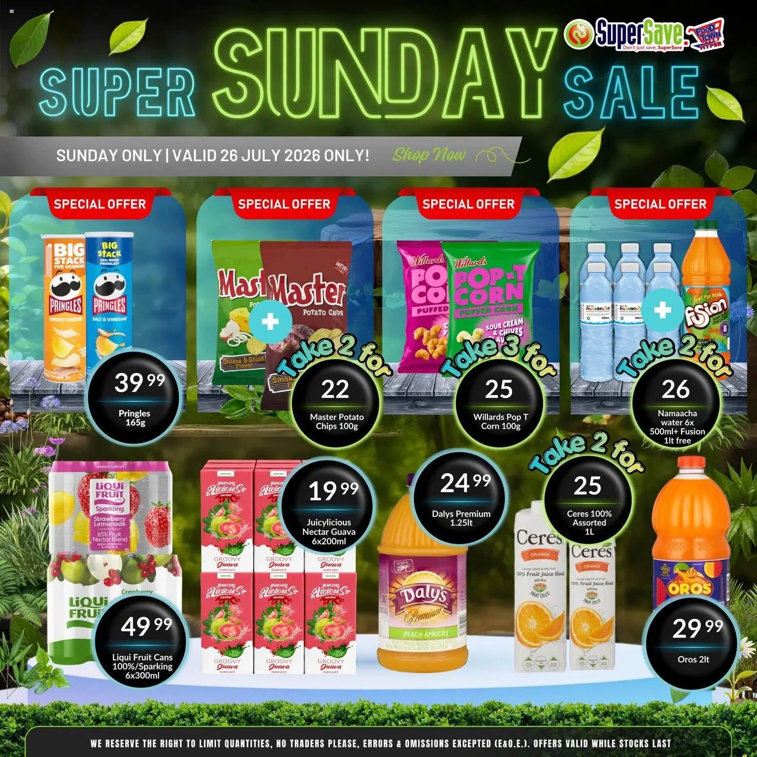 Super Save Sunday Savings