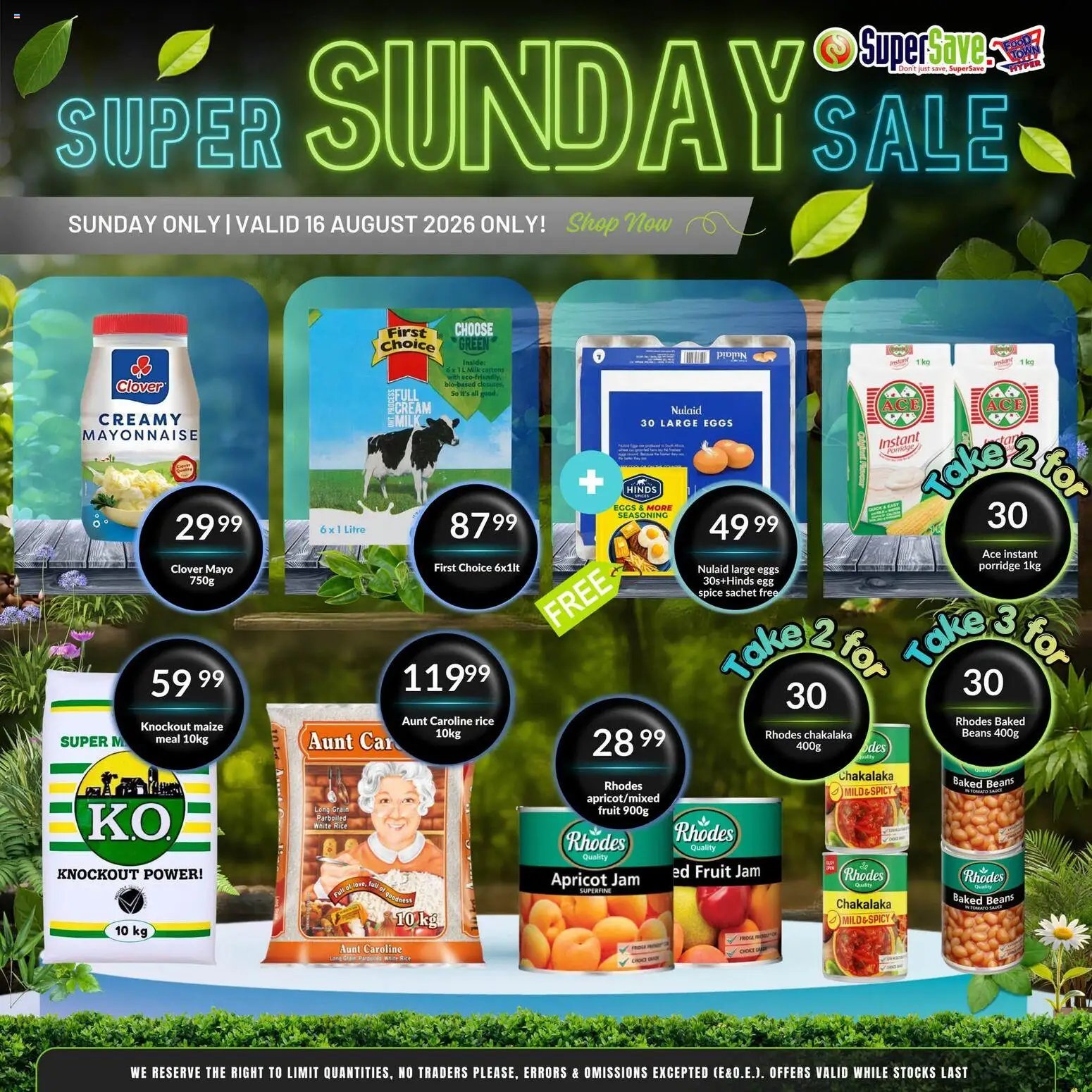 Super Save Sunday Savings