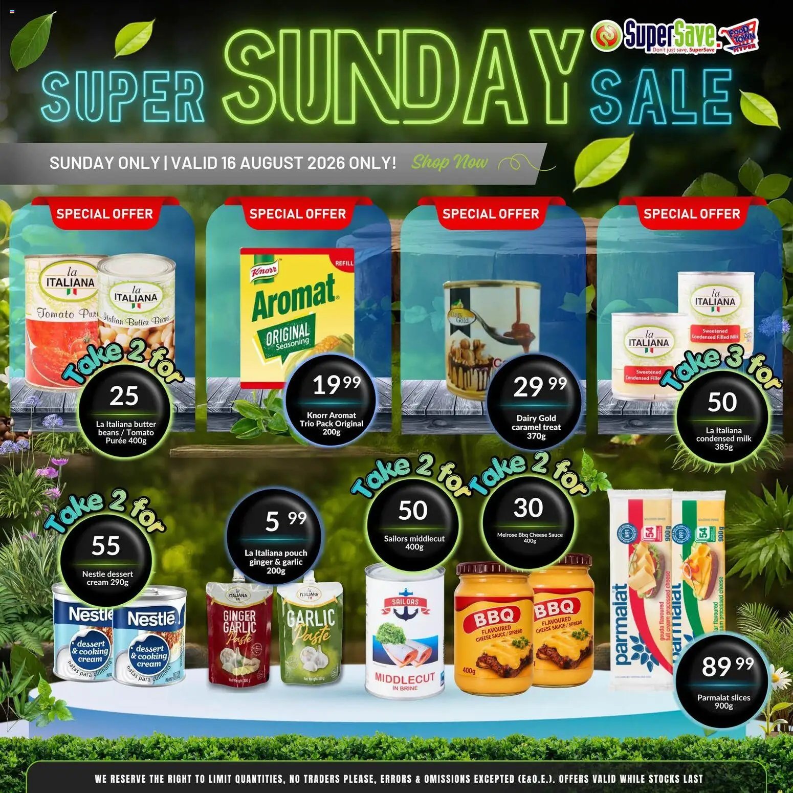 Super Save Sunday Savings