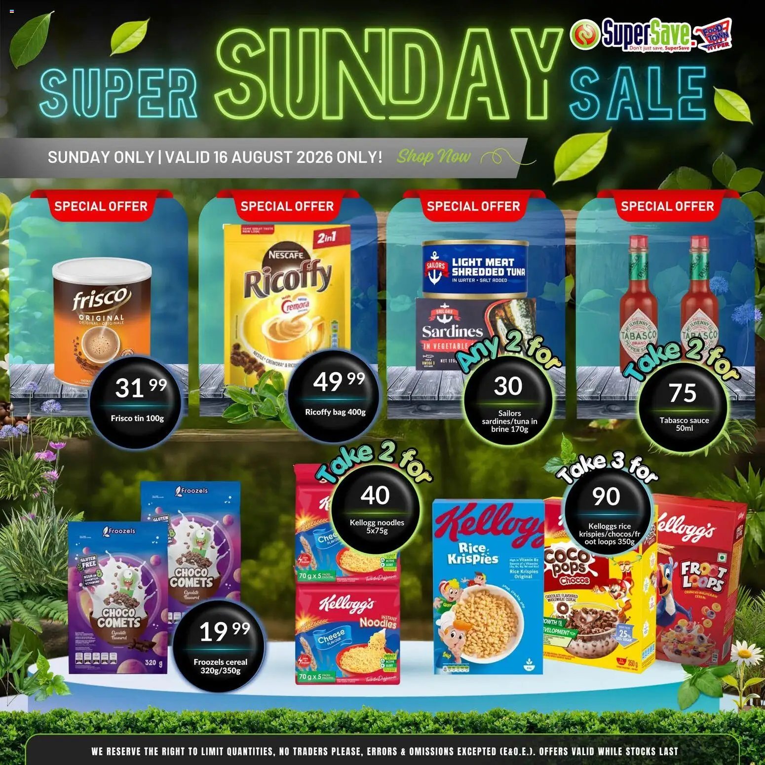 Super Save Sunday Savings