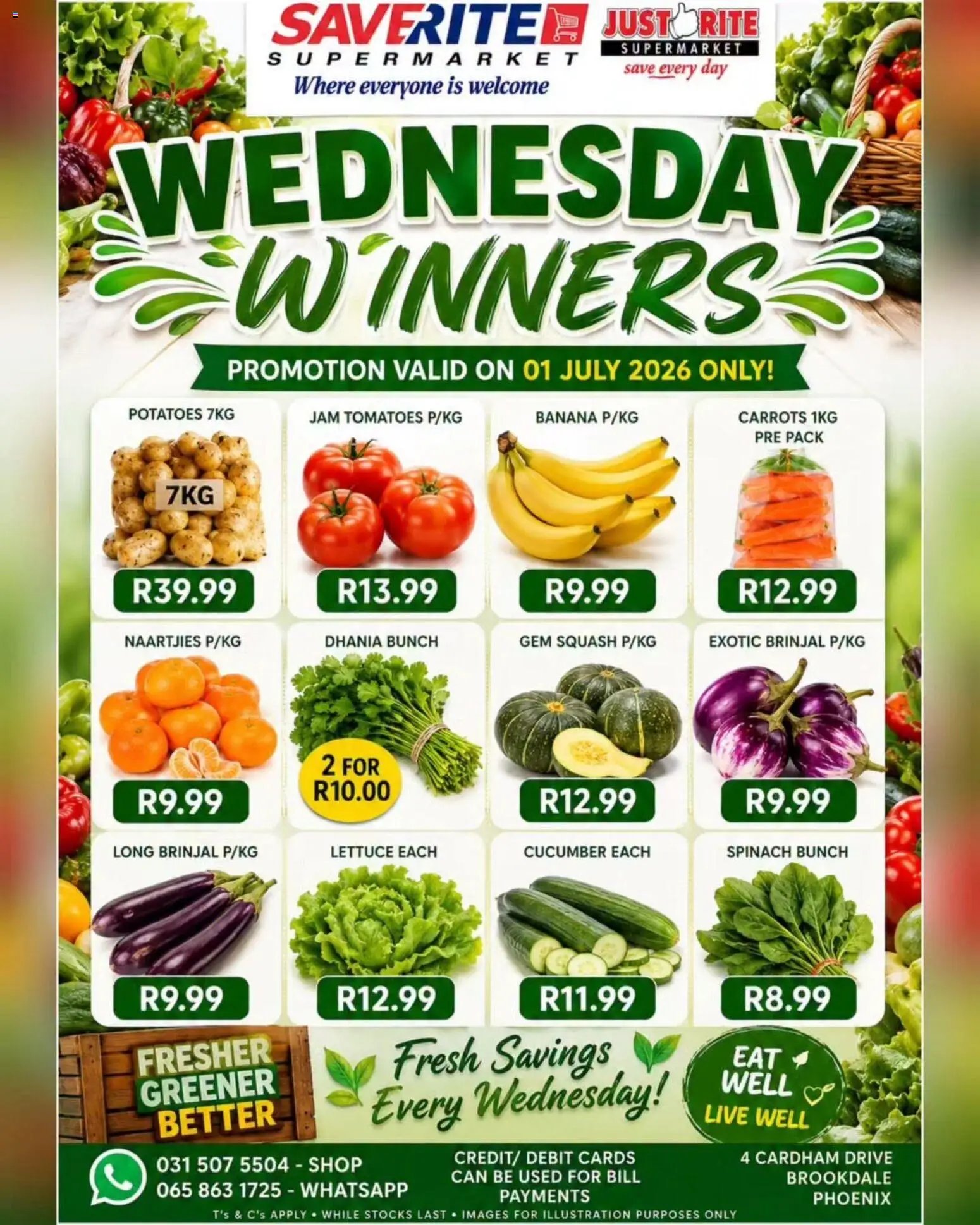Saverite Wednesday Winners
