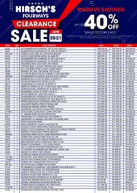 Hirsch's Fourways Clearance Sale