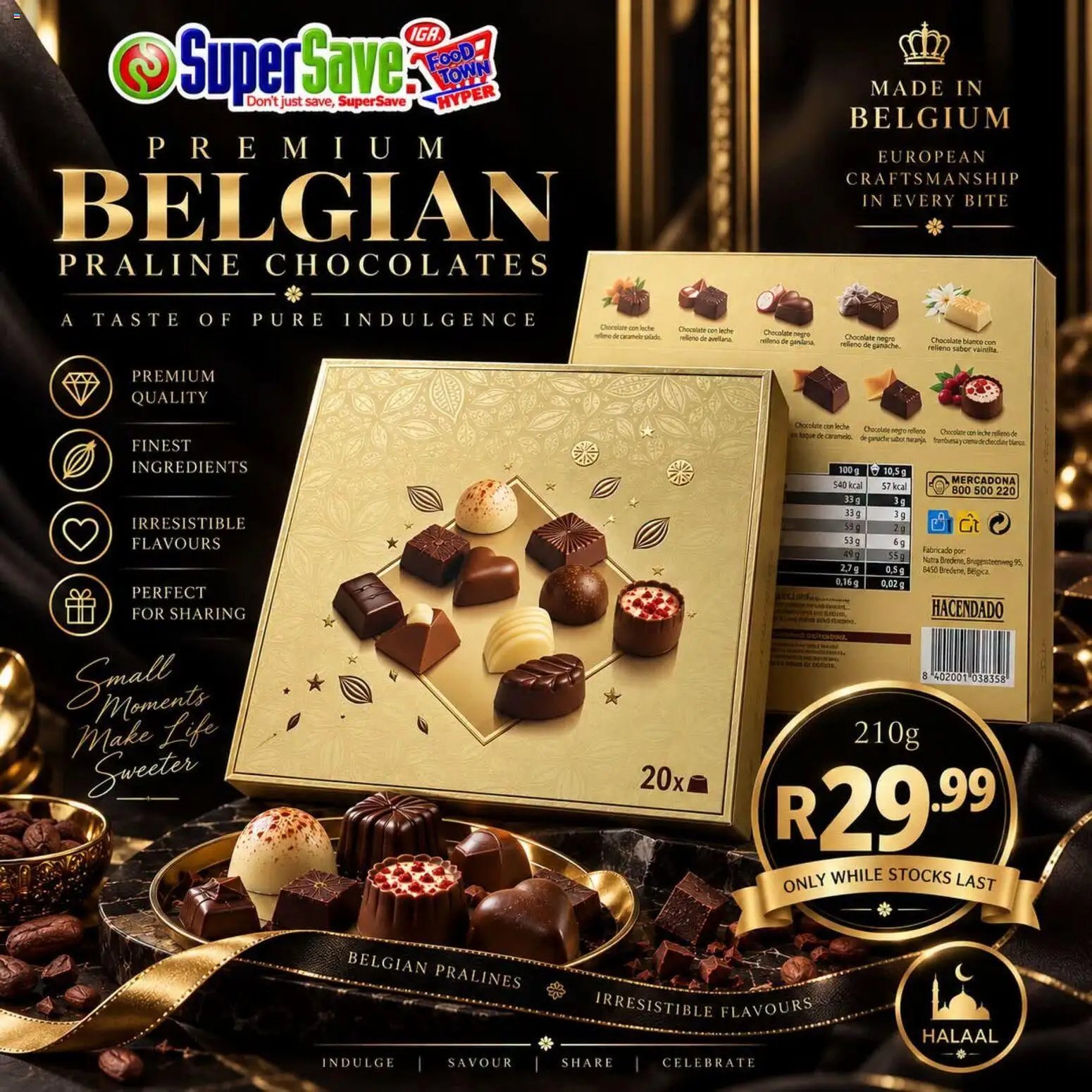 Super Save Belgian praline chocolates