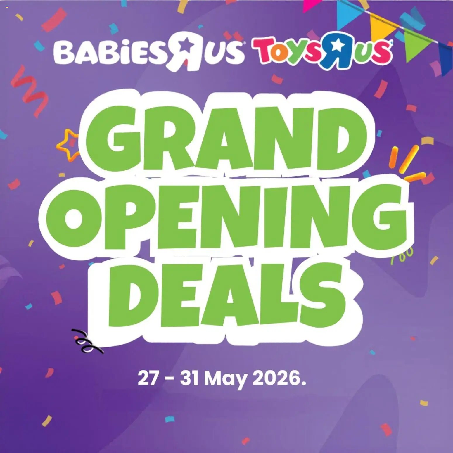 Babies R Us Grand Opening Deals