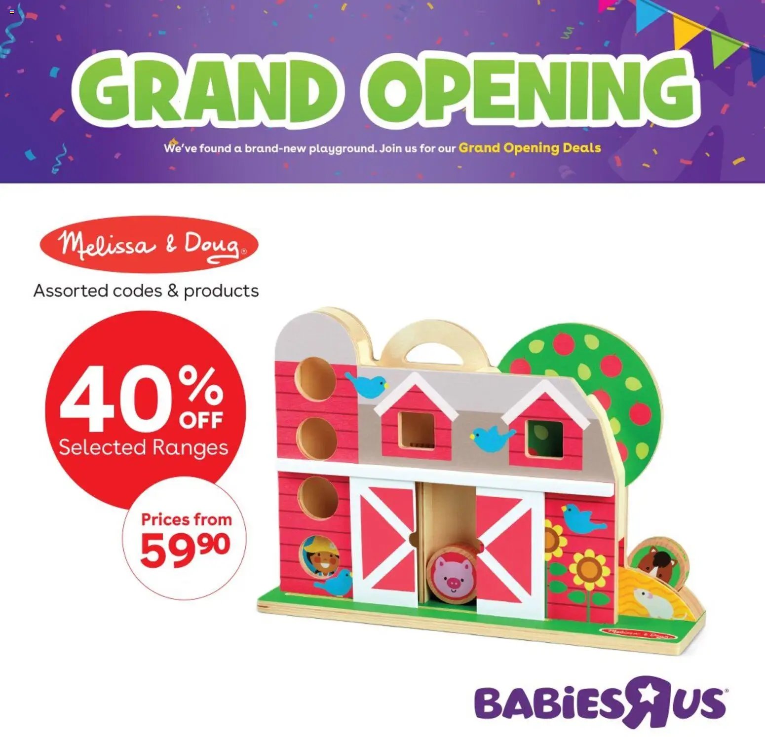 Babies R Us Grand Opening Deals