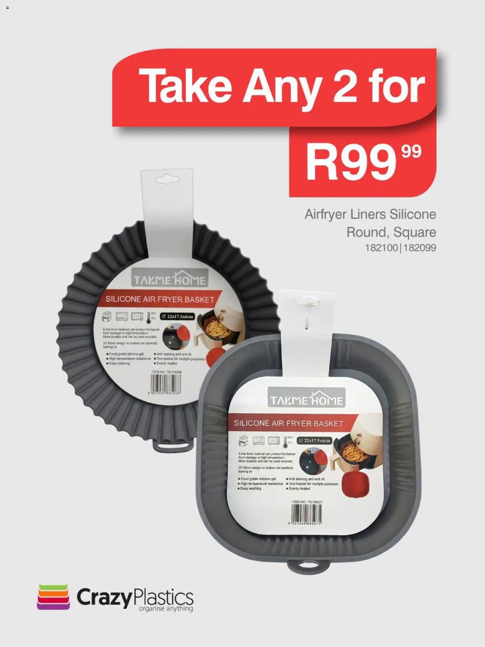 Crazy Plastics Air fryer liners