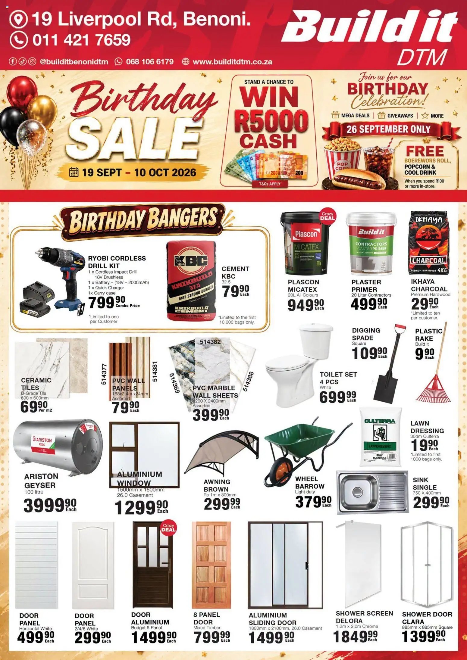 Build It Gauteng - Birthday Sale