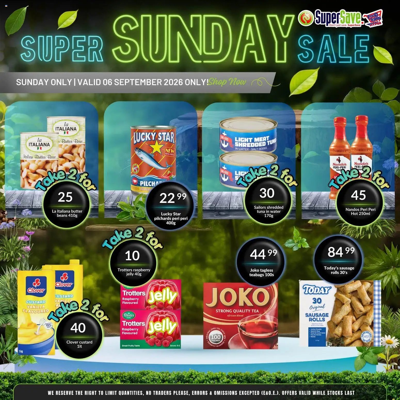 Super Save Sunday Savings