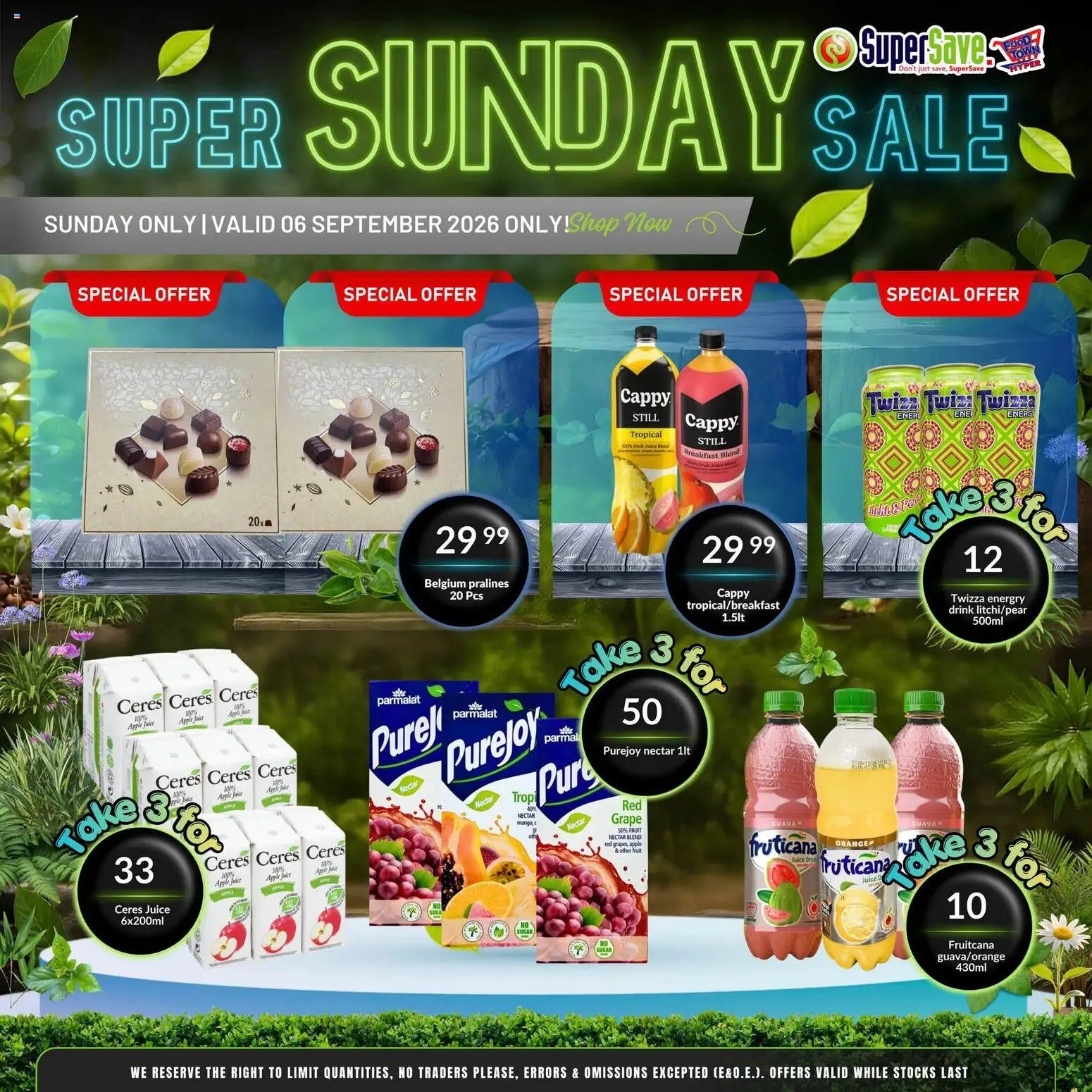 Super Save Sunday Savings