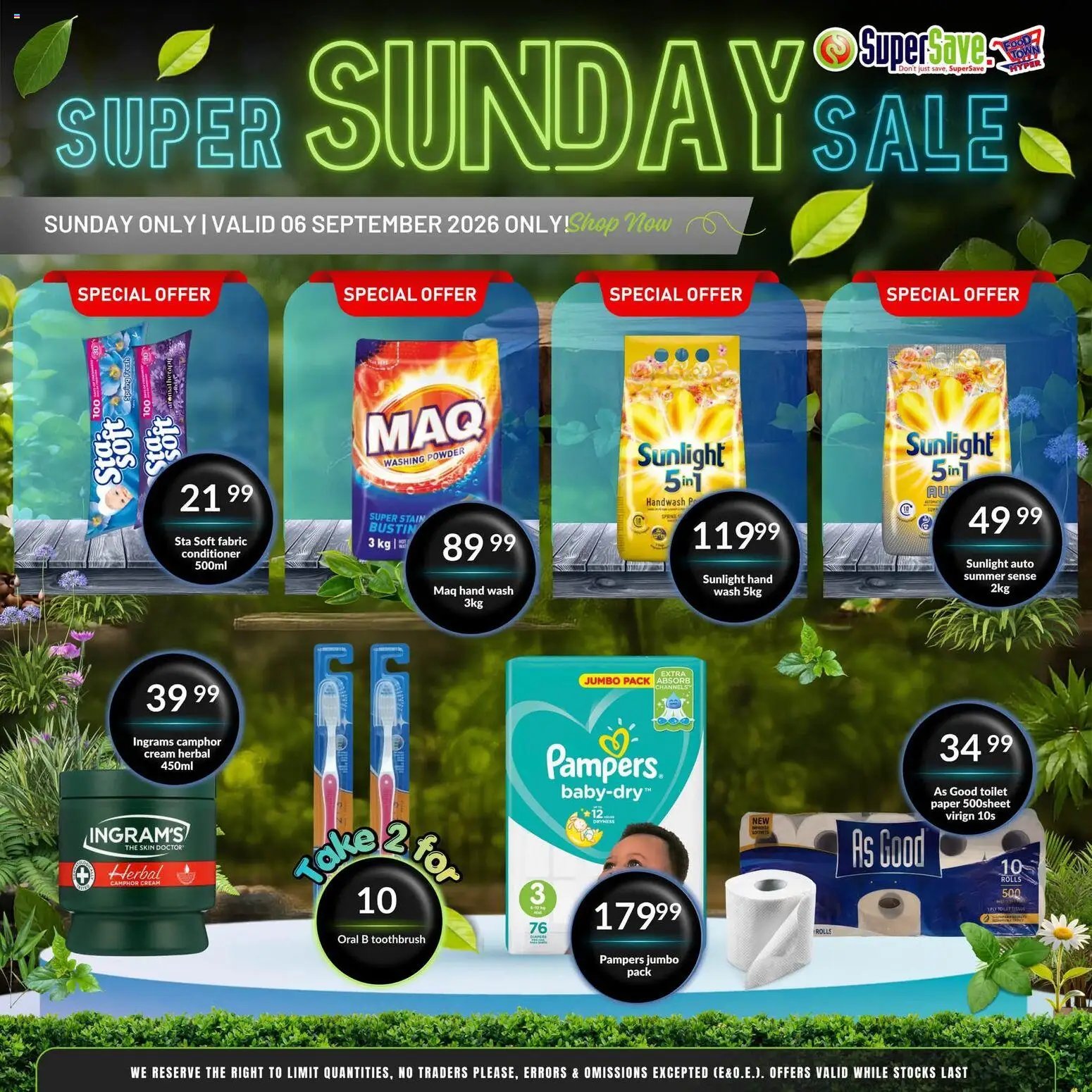 Super Save Sunday Savings