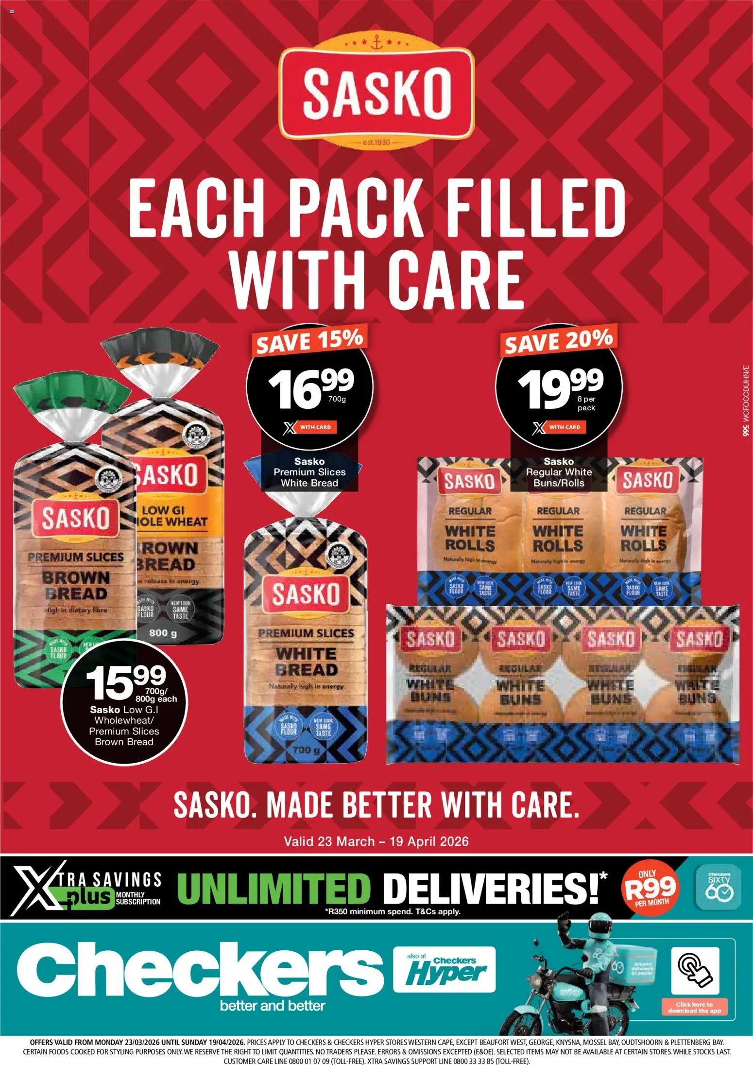 Checkers - Western Cape - Sasko Promotion (2026-03-23 - 2026-04-19) | 1
