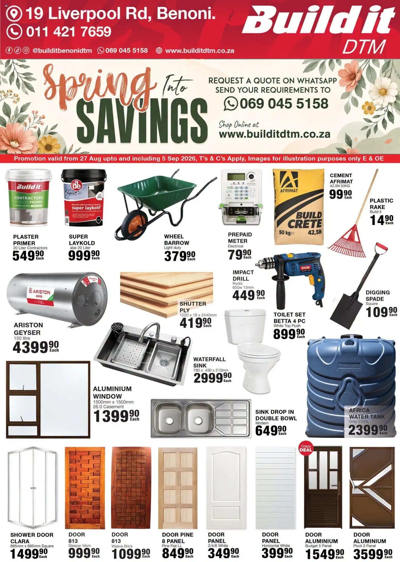 Build It Gauteng - Spring Savings