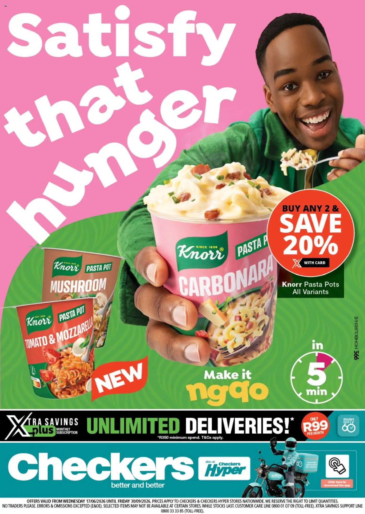 Checkers - Knorr Pasta Pot Promotion