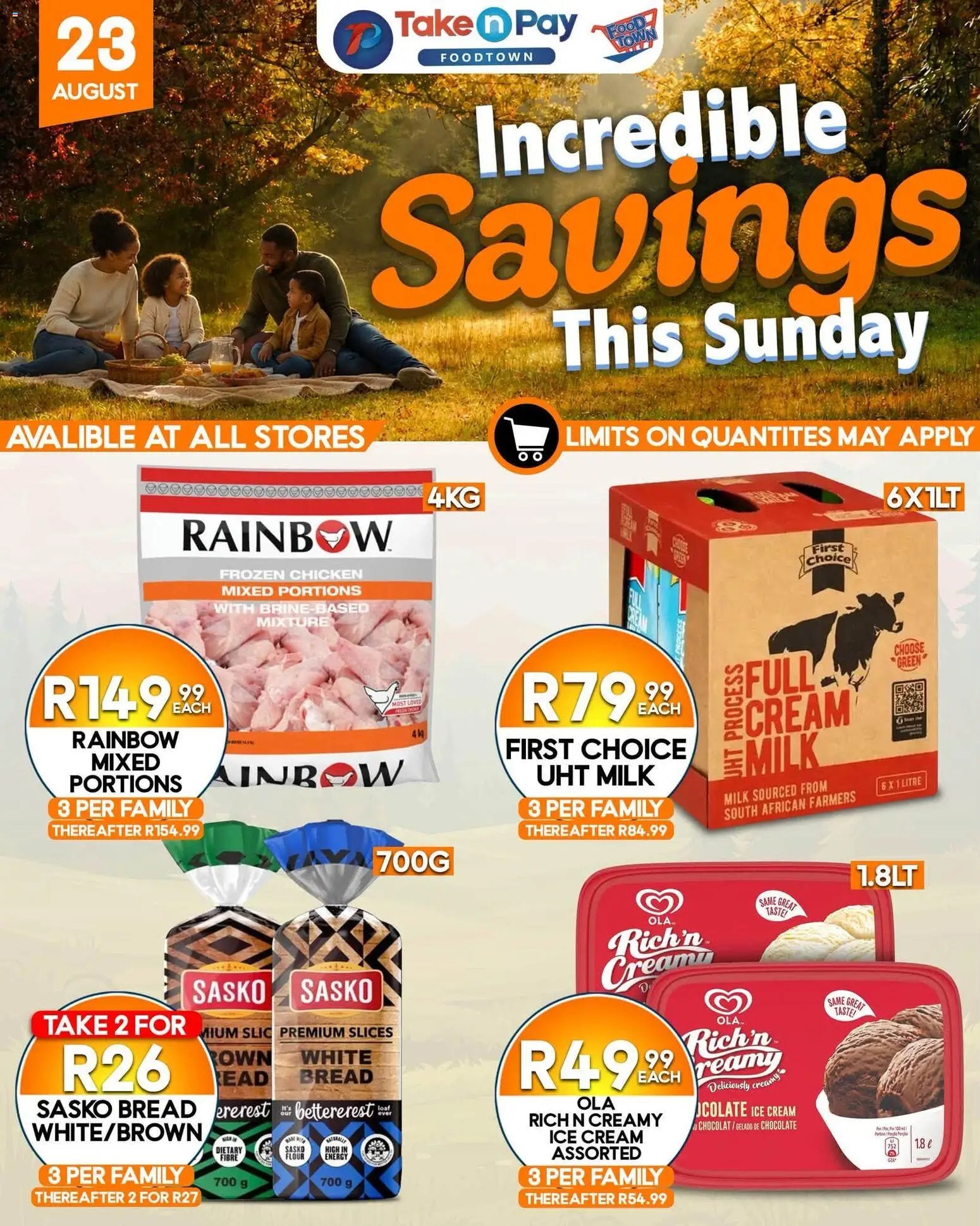 Take n Pay Sunday Specials