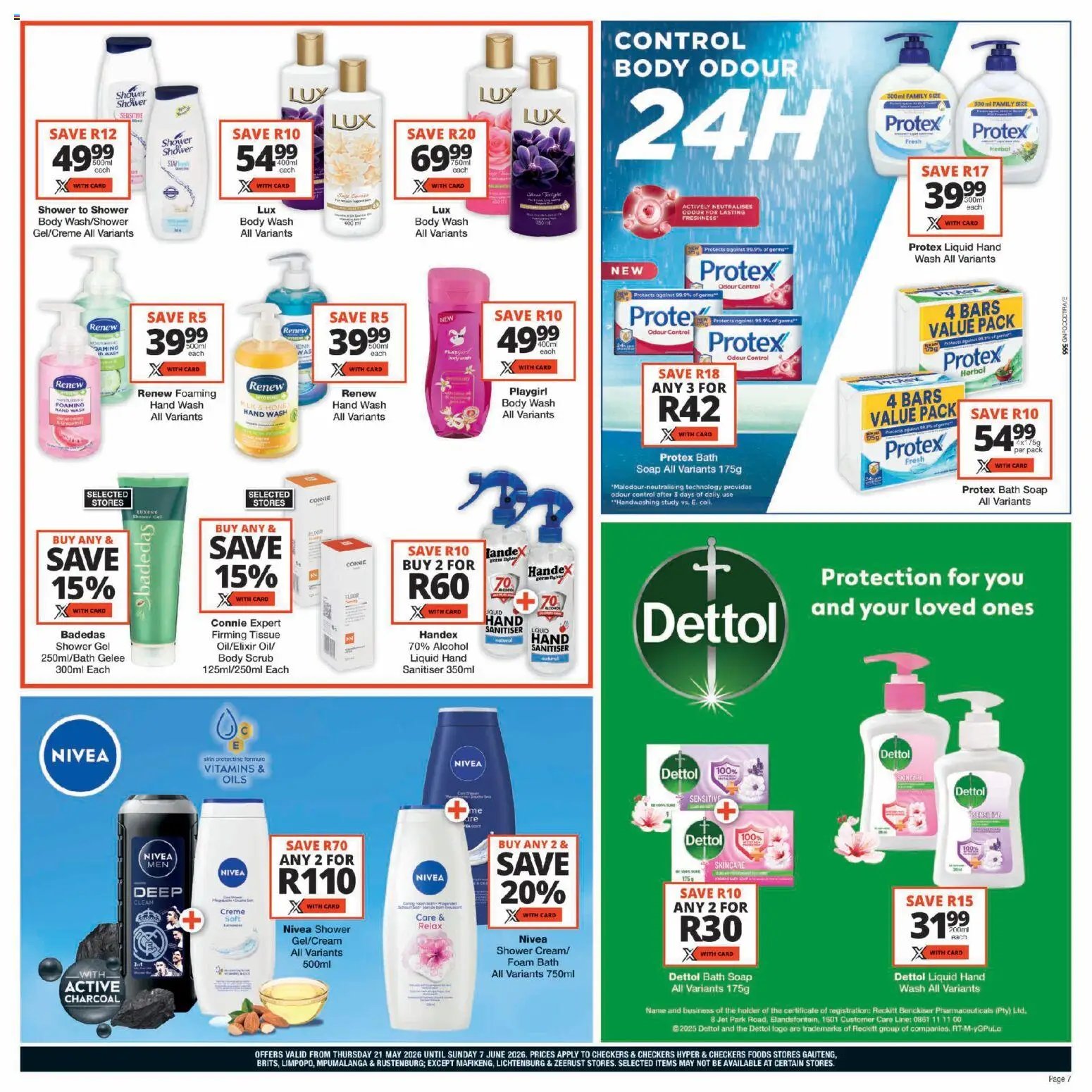 Checkers - Gauteng - Personal Care Promotion