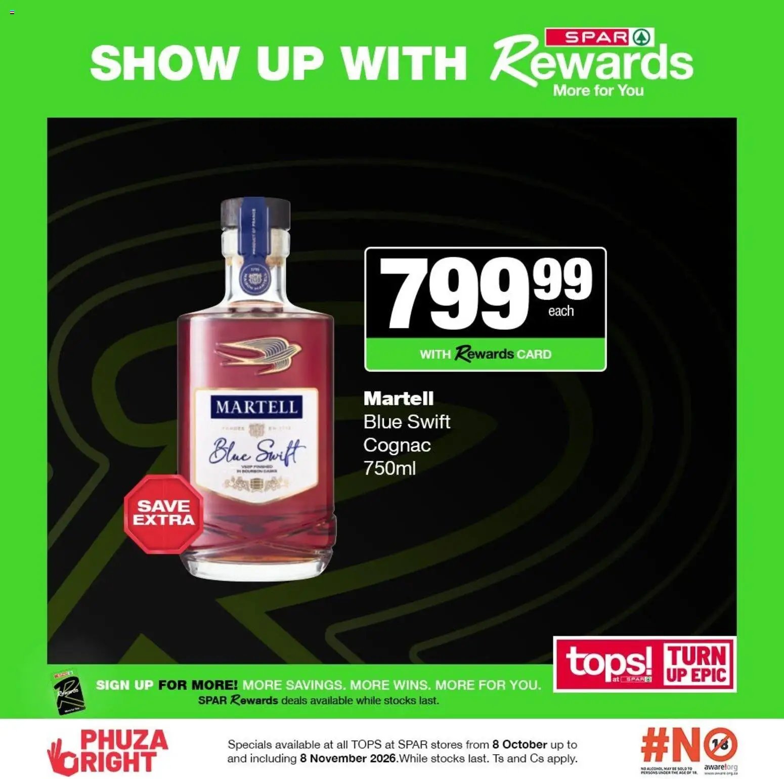Tops at Spar Specials