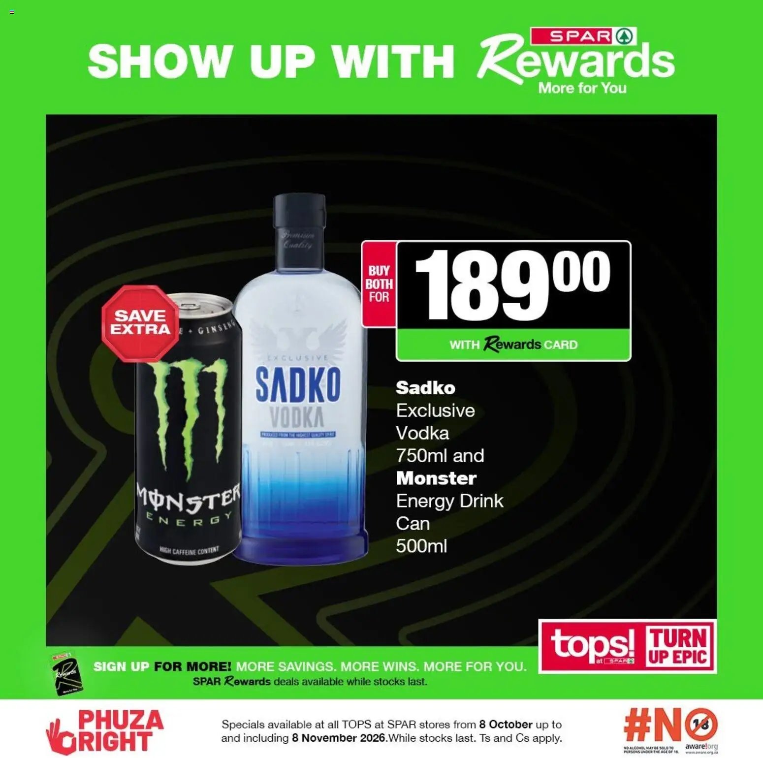 Tops at Spar Specials